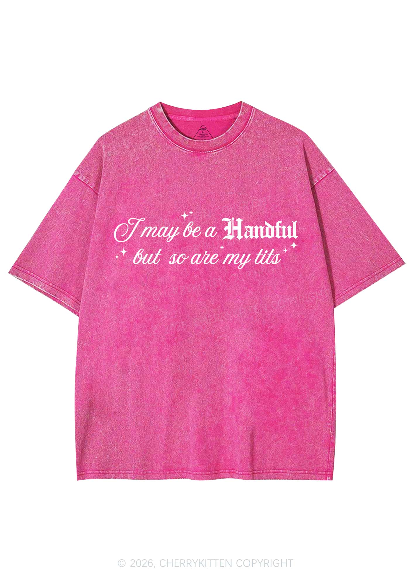 Handful Txts Valentine's Day Y2K Shirts Washed Tee Cherrykitten - Image 4