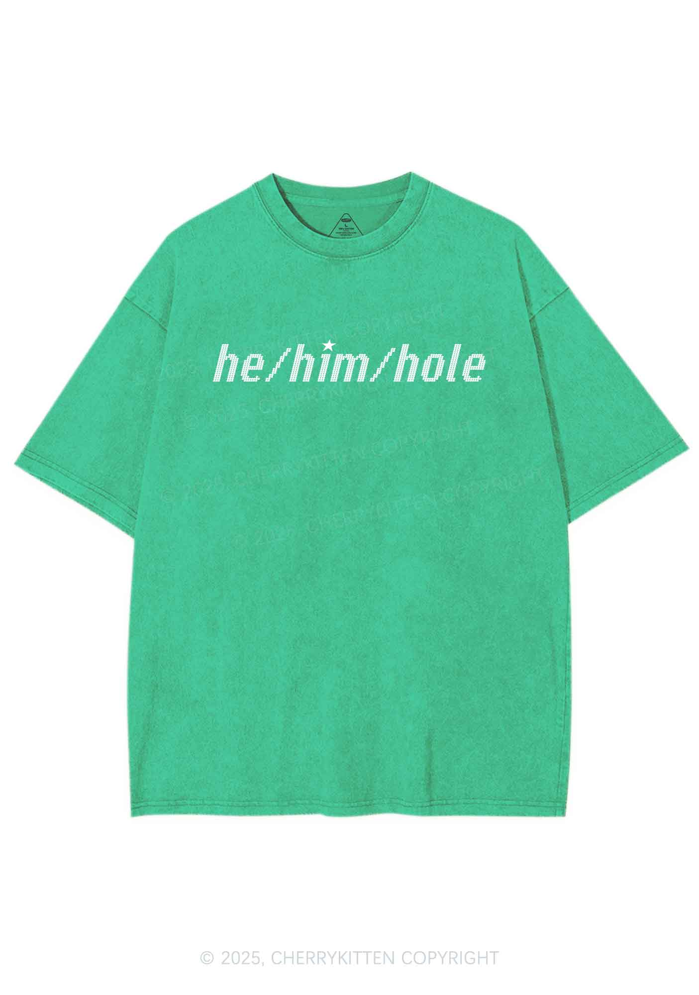 He Him Hole Pride Y2K Shirts Washed Tee Cherrykitten - Image 8