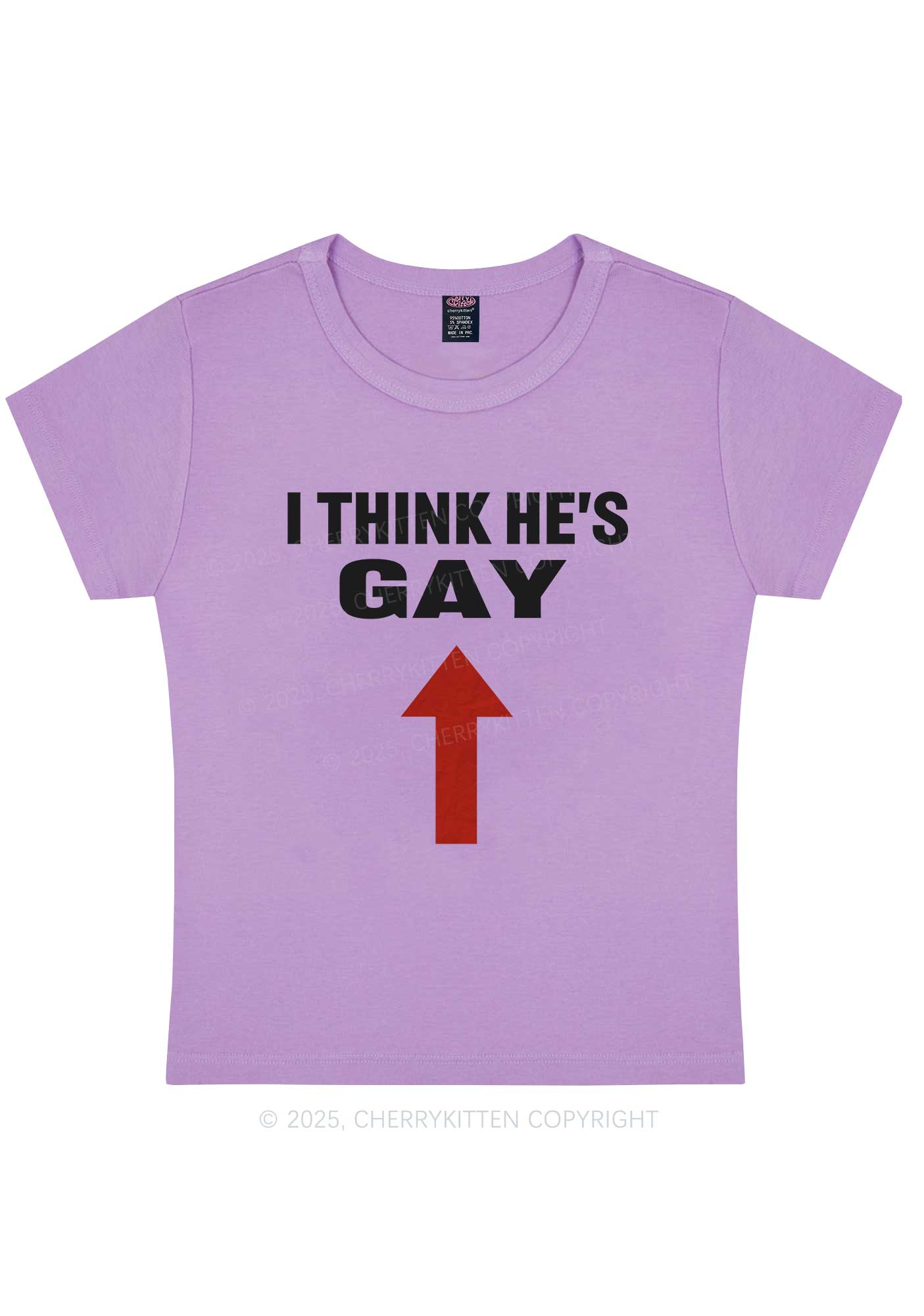 He Is Gay Y2K Baby Tee Cherrykitten - Image 6