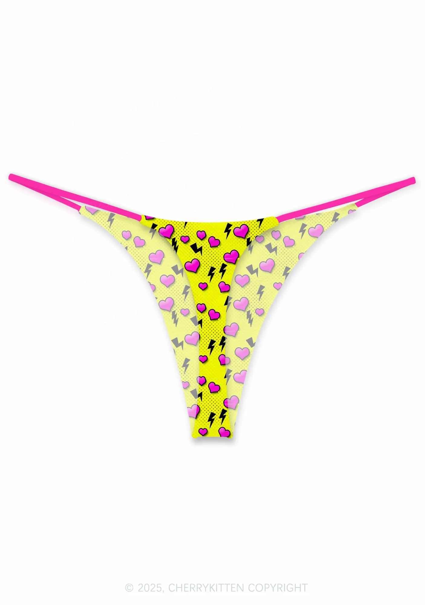 Heart Flash Valentine's Day Y2K Print Couples Boxer Thong Set Cherrykitten - Image 3