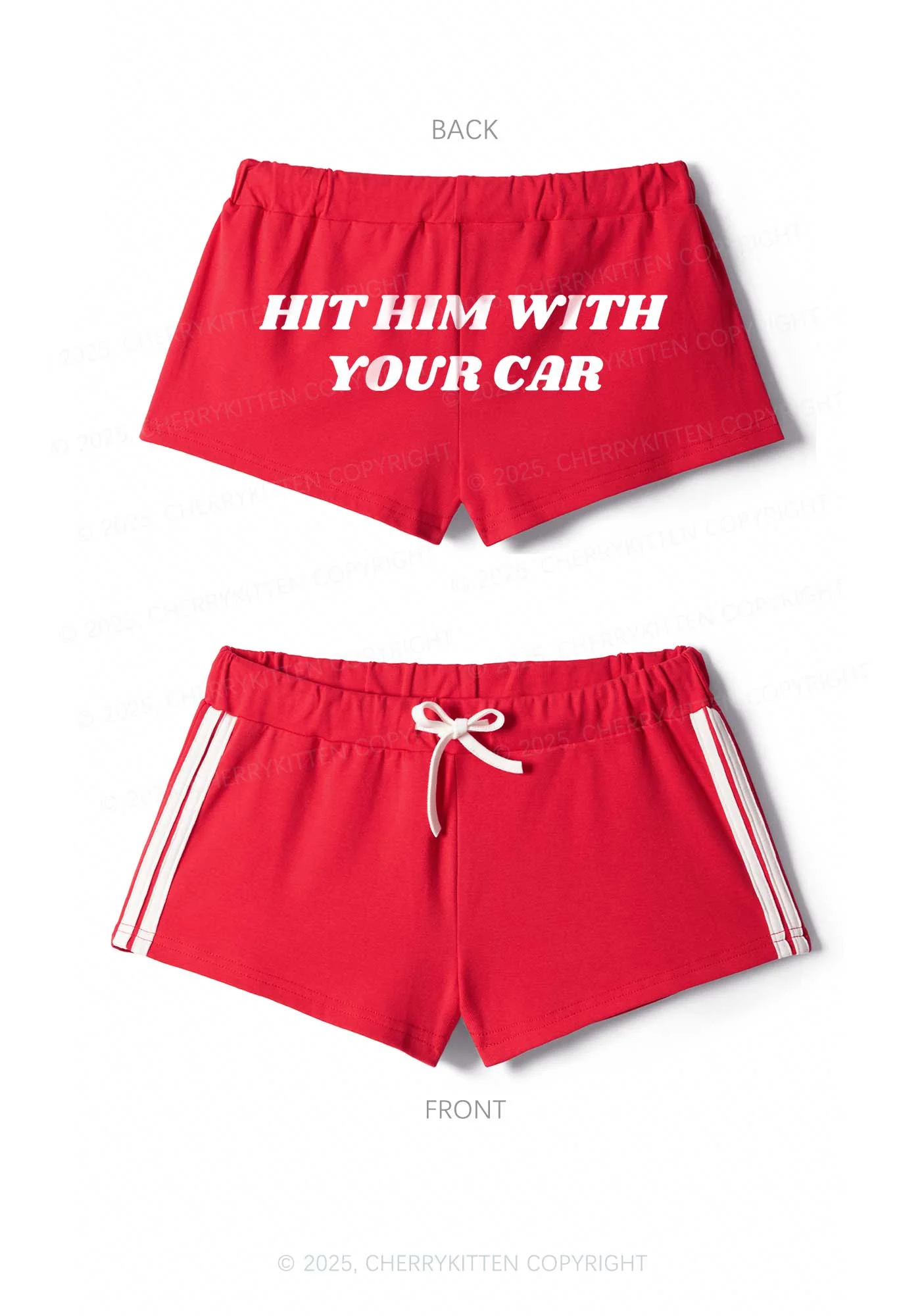 Hit Him Y2K Drawstring Mini Shorts Cherrykitten - Image 2