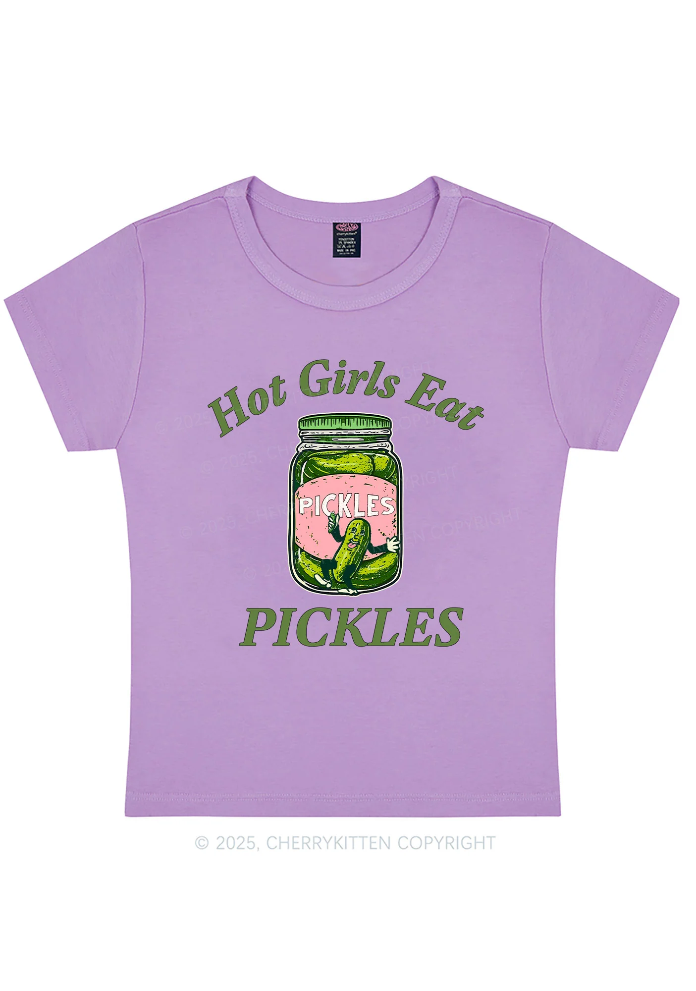 Hot Girls Eat Pickles Y2K Baby Tee Cherrykitten