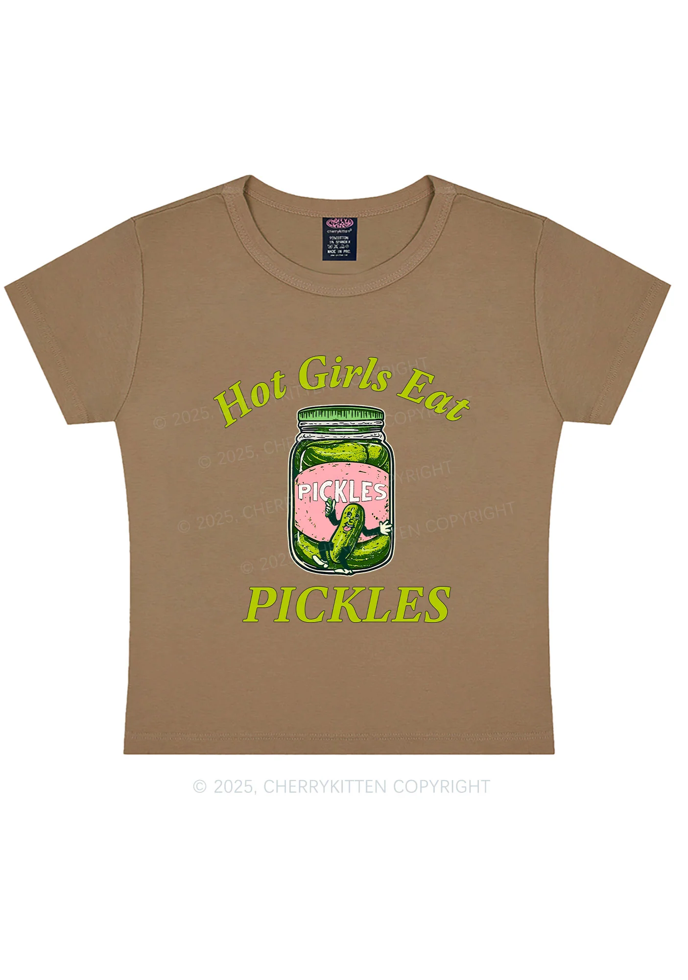 Hot Girls Eat Pickles Y2K Baby Tee Cherrykitten - Image 13