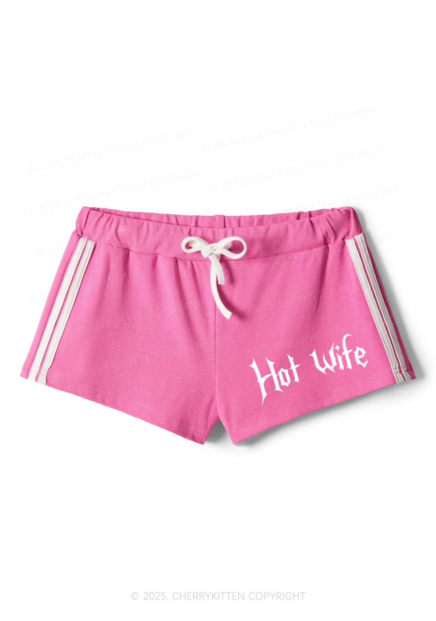 Hot Wife Y2K Drawstring Mini Shorts Cherrykitten