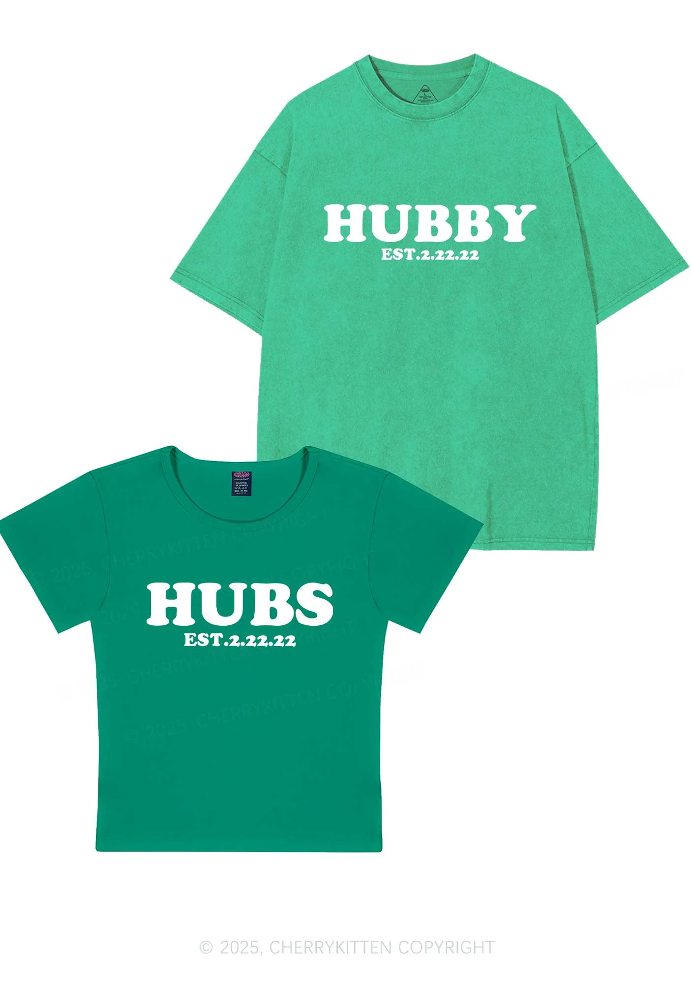 Hubs Hubby Y2K Valentine's Day Couple Shirt Cherrykitten - Image 12