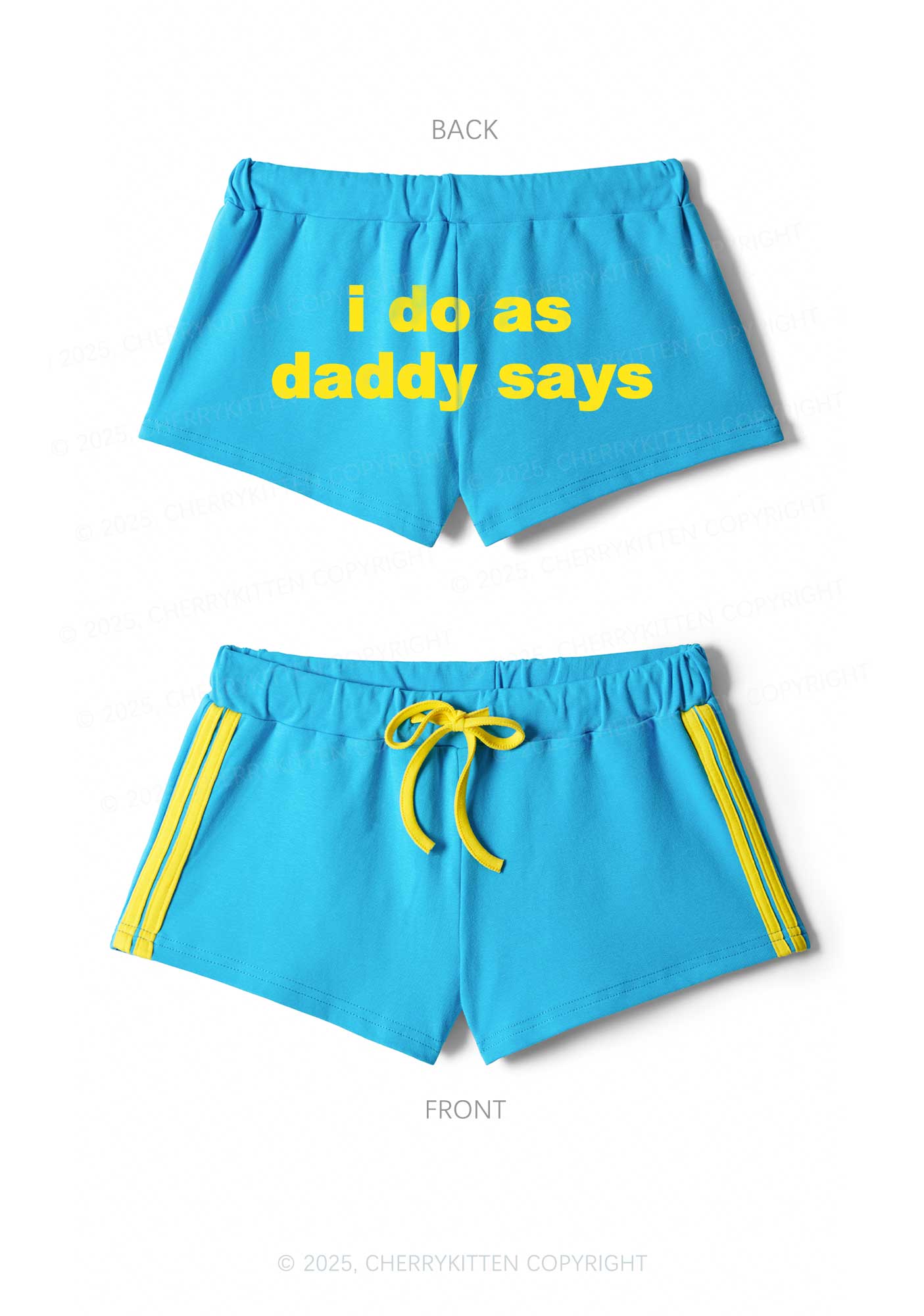 I Do As Daddy Says Y2K Drawstring Mini Shorts Cherrykitten - Image 3