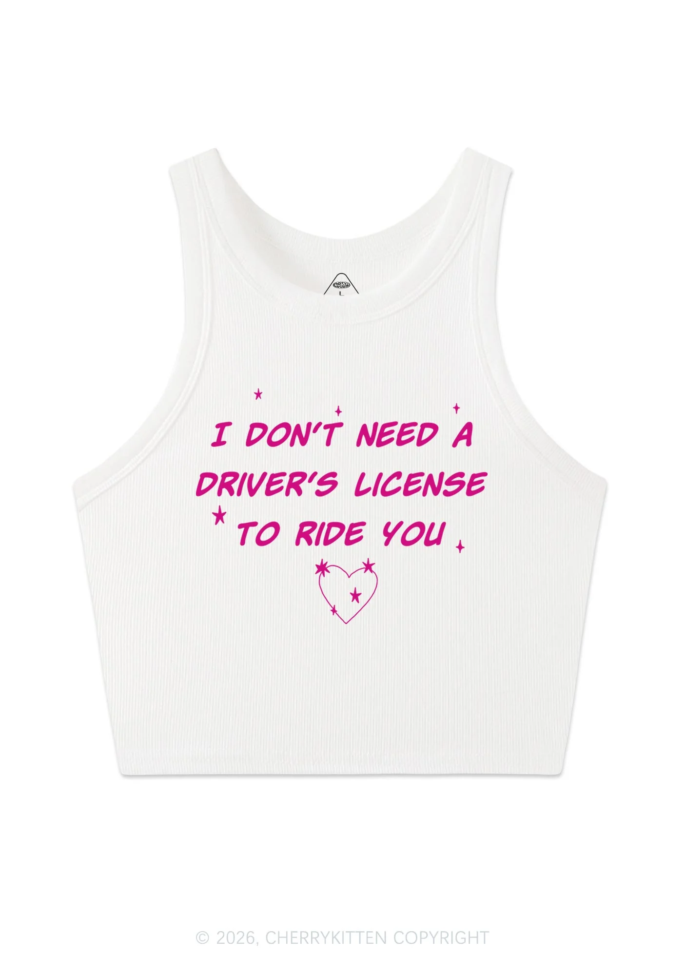 I Dont Need Drivers License Y2K Crop Tank Top Cherrykitten