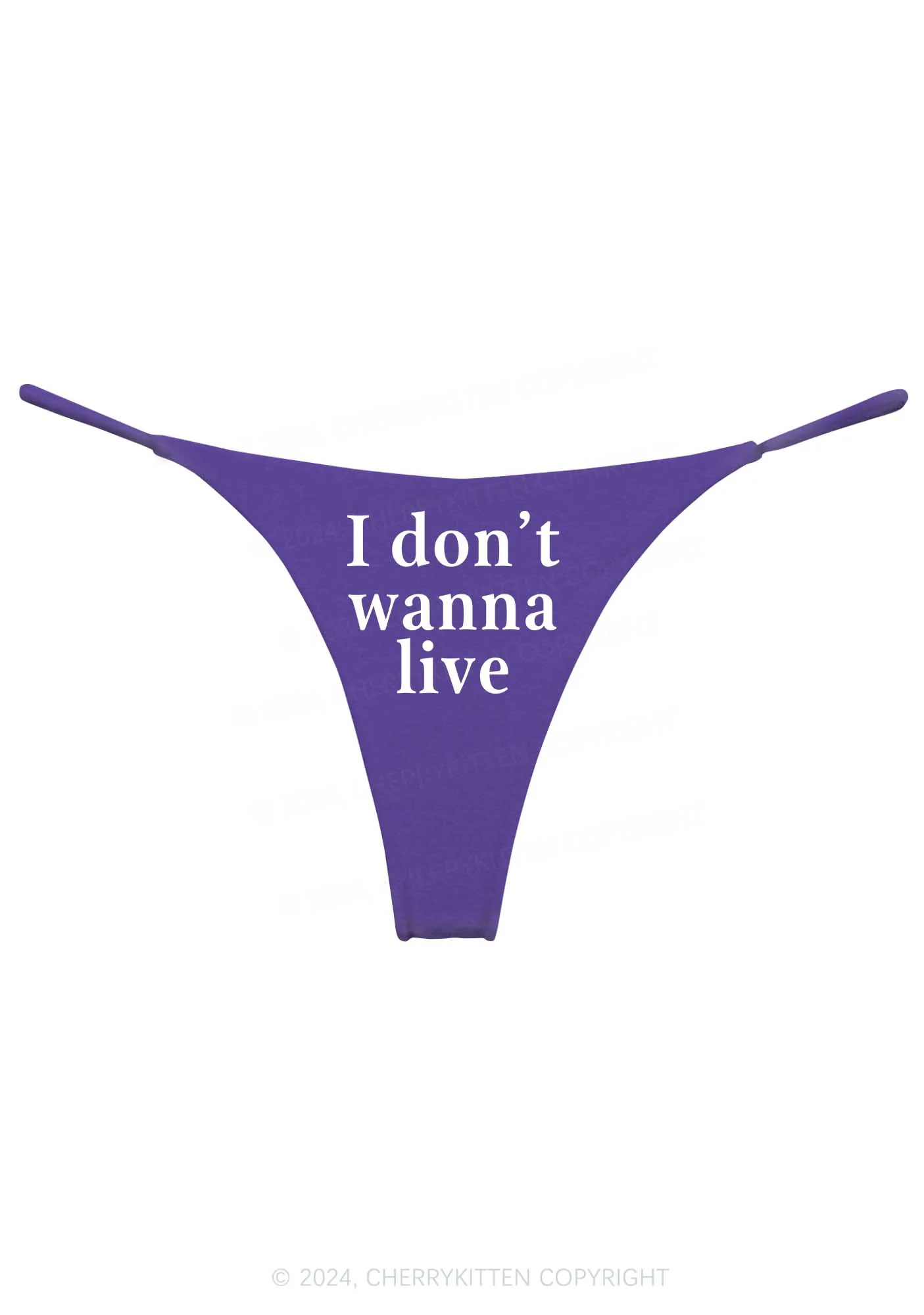 I Don't Wanna Live Y2K Bikini String Thong Cherrykitten - Image 7