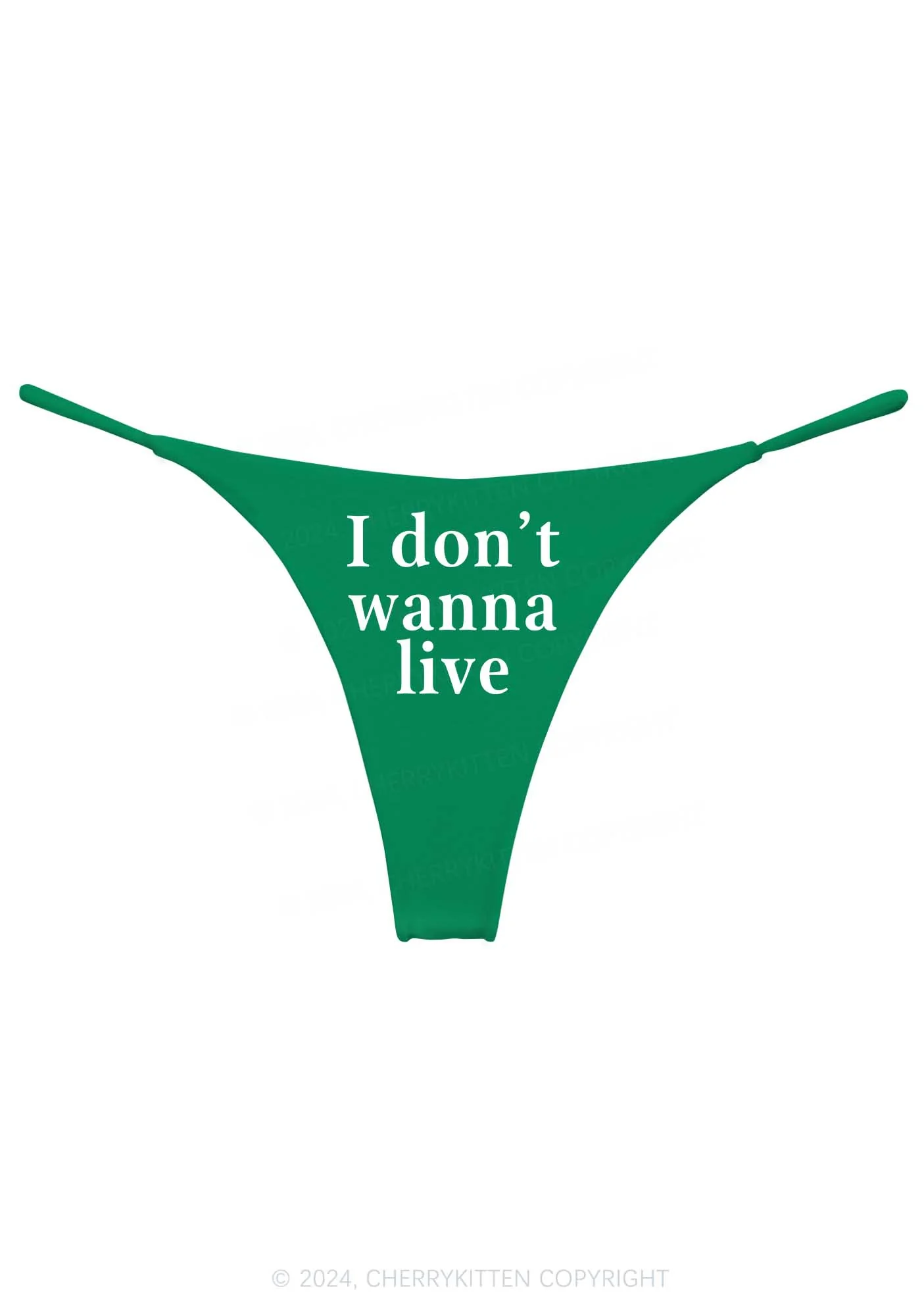 I Don't Wanna Live Y2K Bikini String Thong Cherrykitten - Image 9