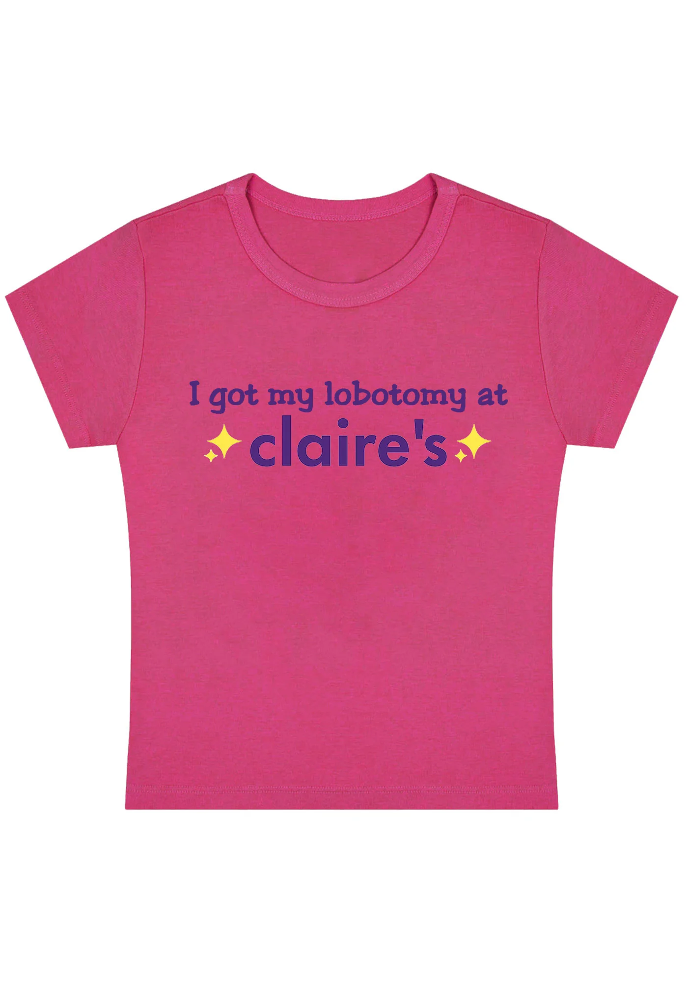 I Got My Lobotomy At Claire's Y2K Baby Tee - Image 7