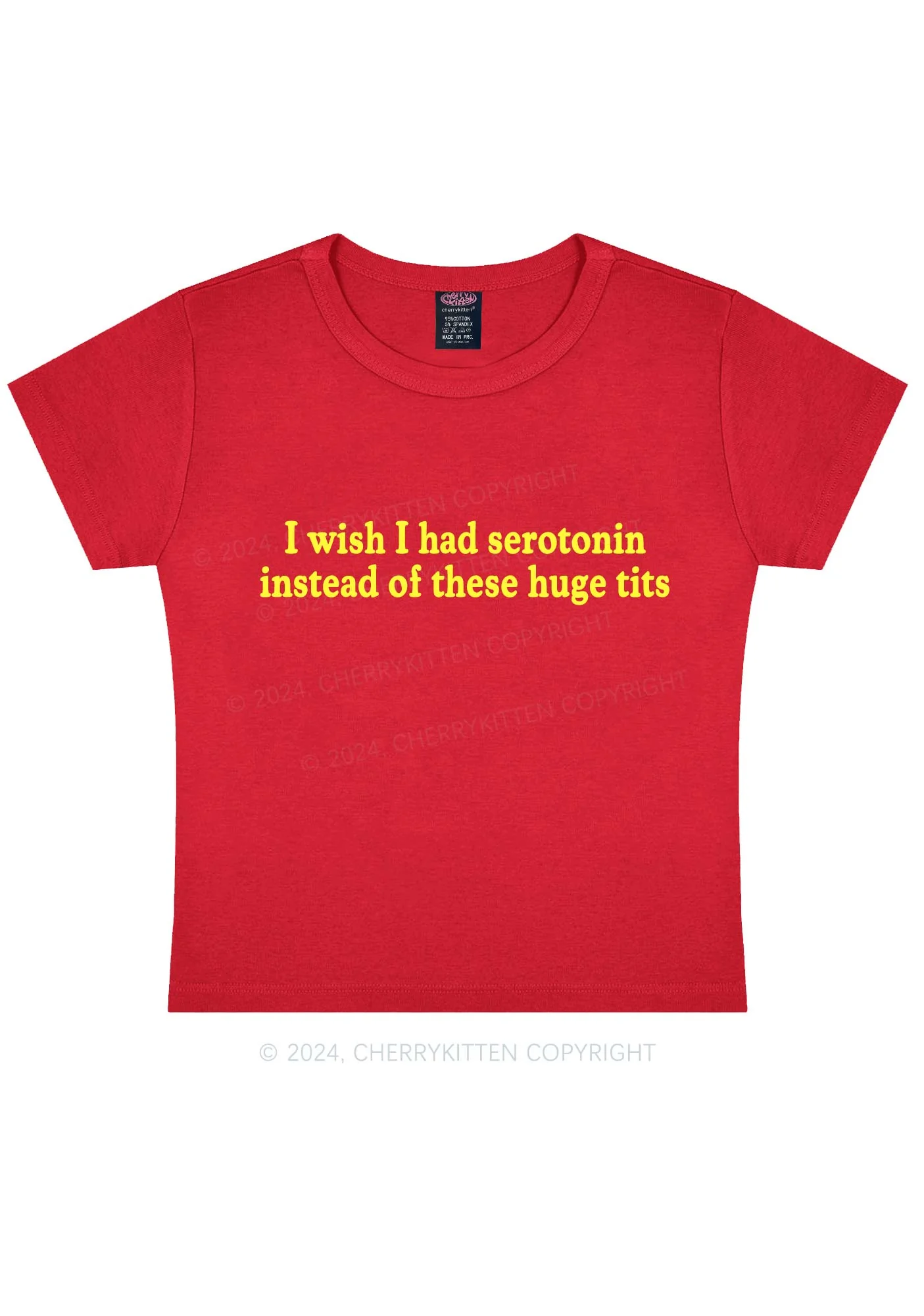 I Had Serotonin Y2K Baby Tee Cherrykitten - Image 3