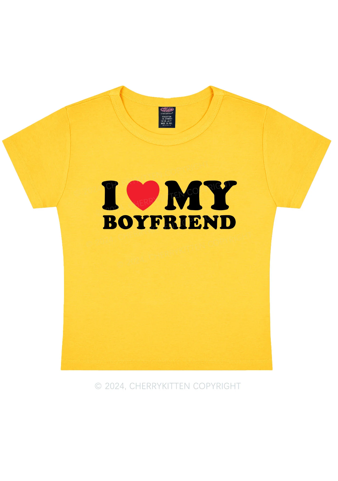 I Love Boyfriend Y2K Valentine's Day Baby Tee Cherrykitten - Image 4