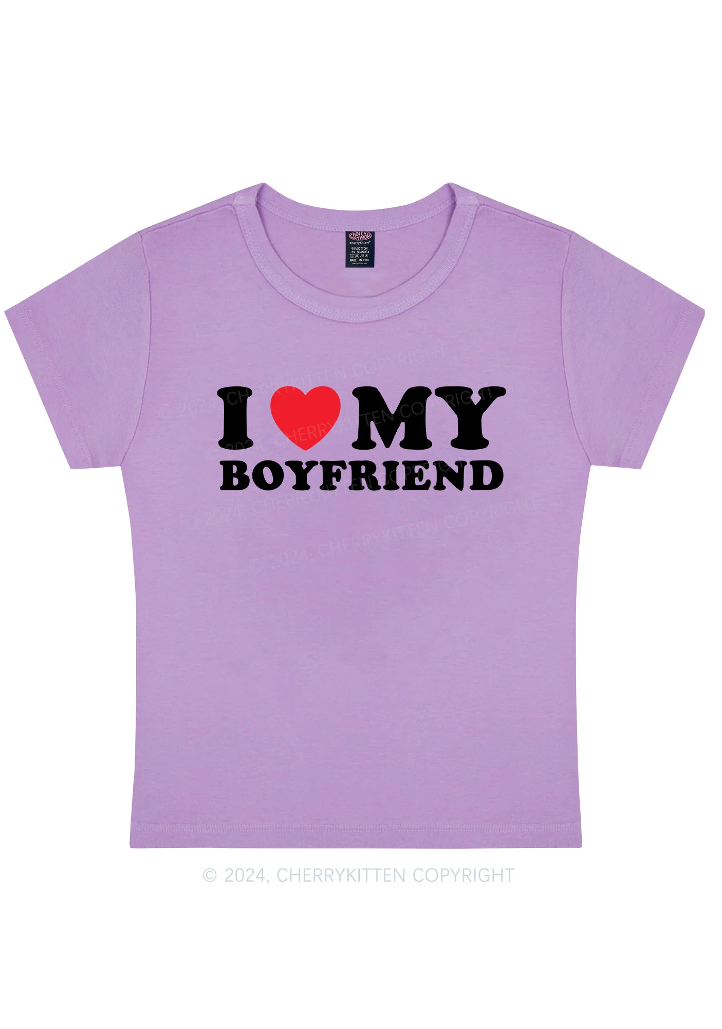 I Love Boyfriend Y2K Valentine's Day Baby Tee Cherrykitten - Image 5