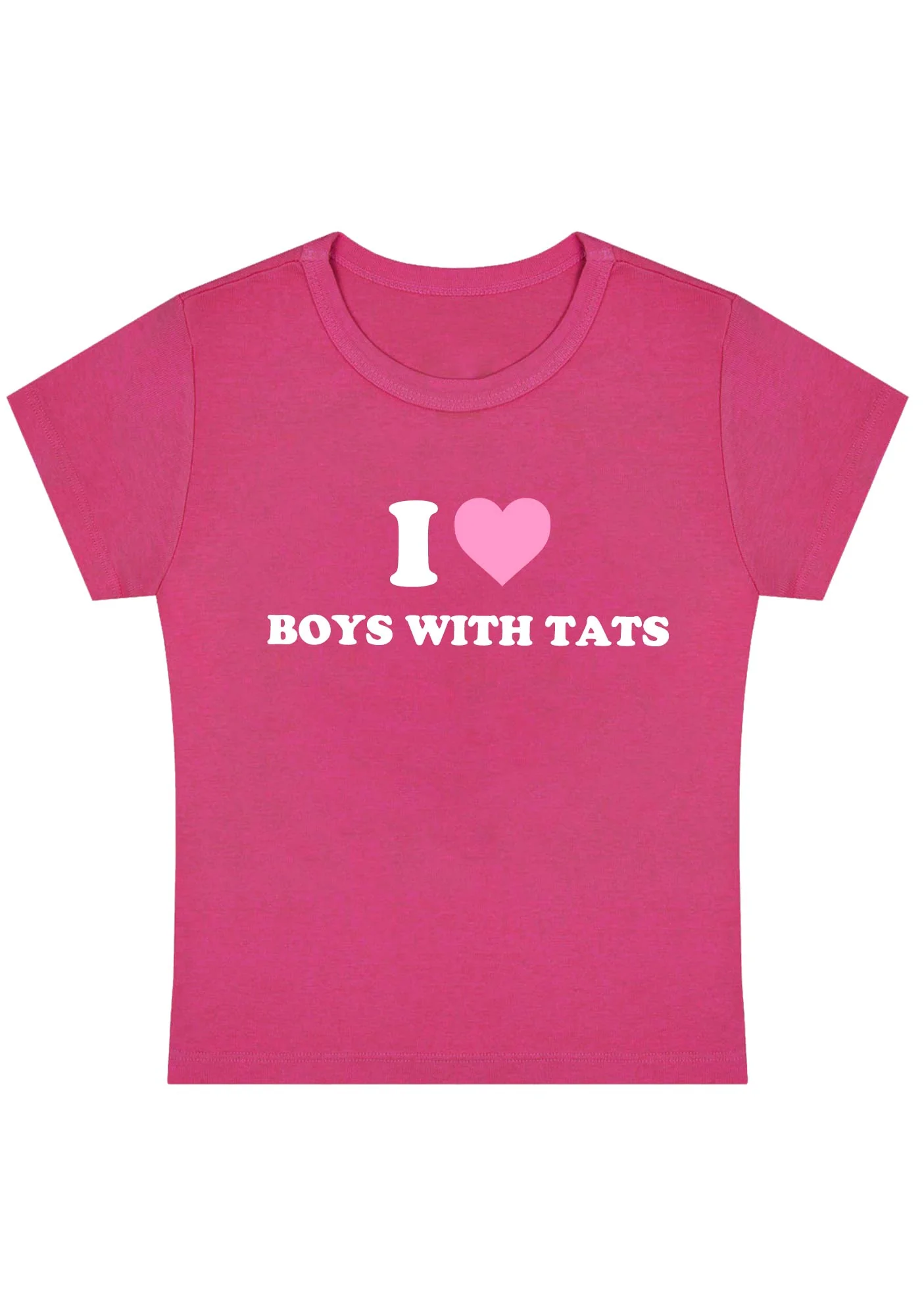 I Love Boys With Tats Y2K Baby Tee - Image 7