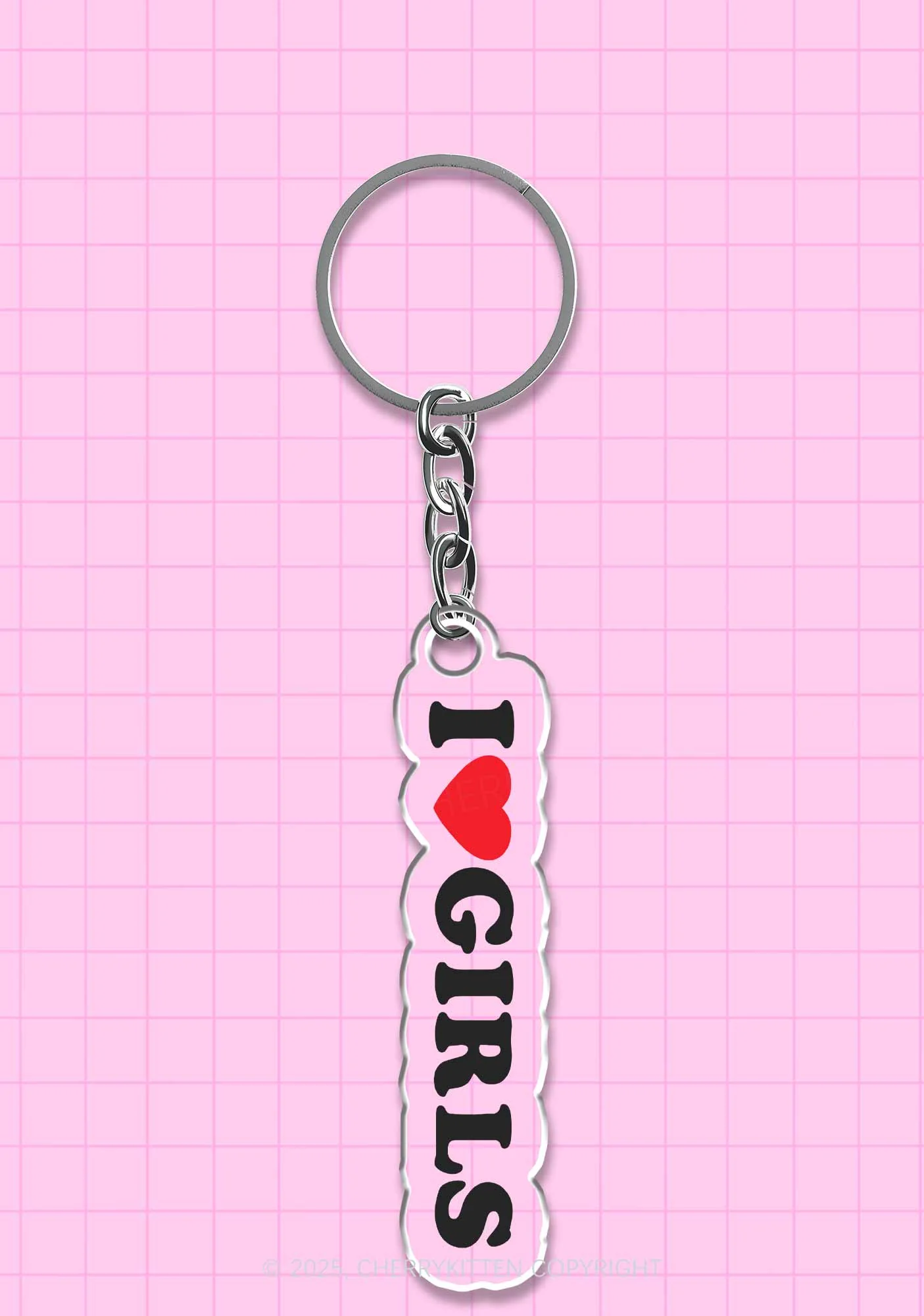I Love Girls Pride 1Pc Y2K Keychain Cherrykitten