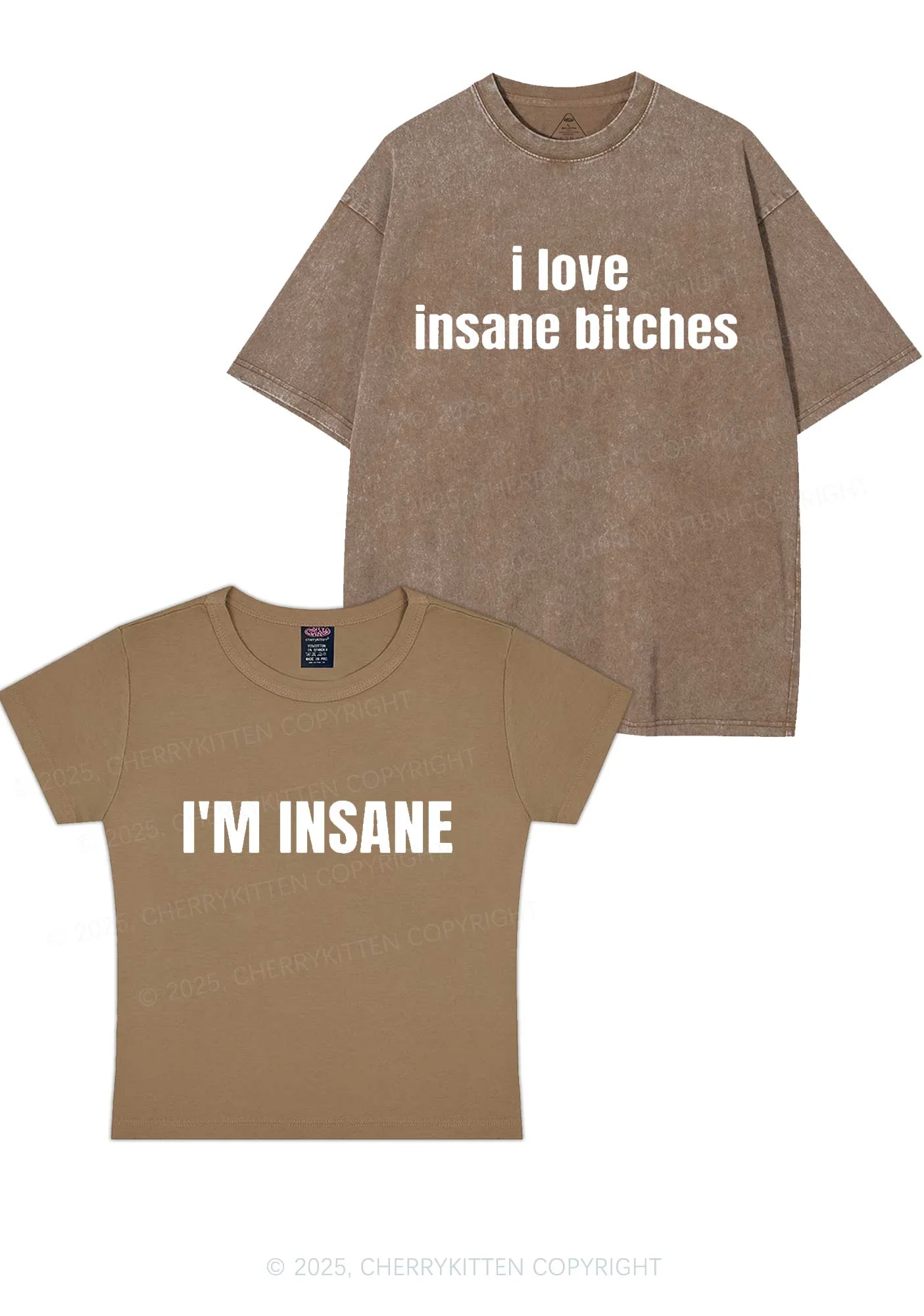 I Love Insane Y2K Valentine's Day Couple Shirt Cherrykitten - Image 6
