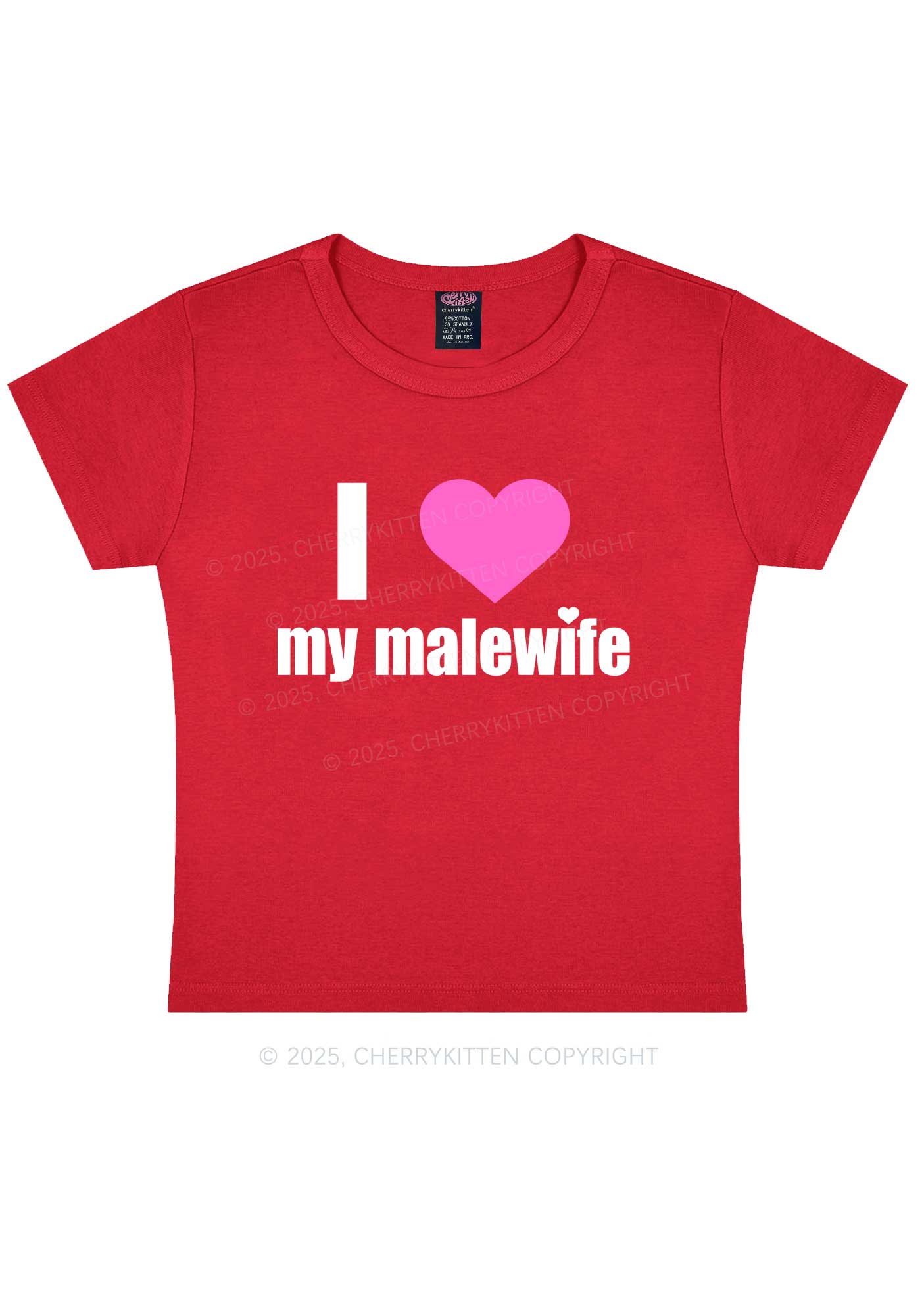 I Love My Malewife Pride Y2K Baby Tee Cherrykitten - Image 7