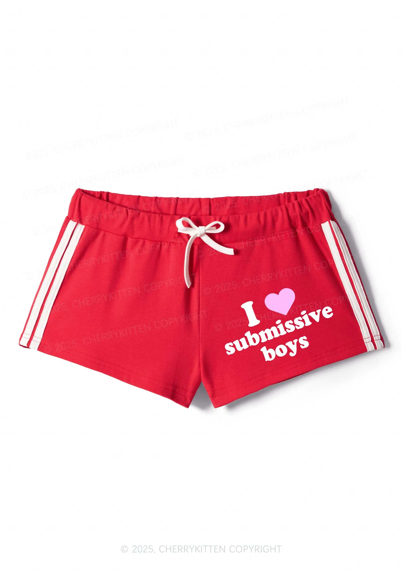 I Love S Boys Y2K Drawstring Mini Shorts Cherrykitten - Image 5