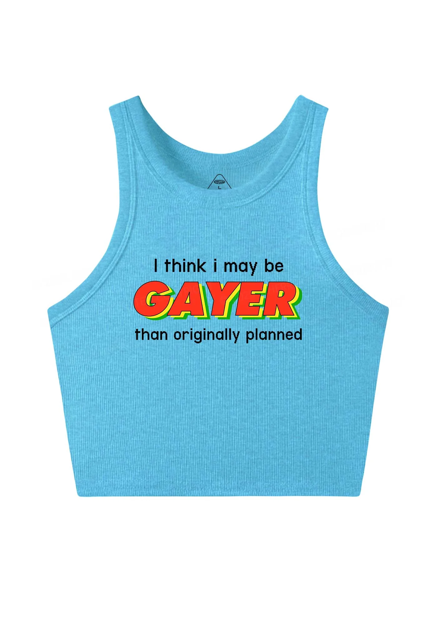 I May Be Gayer Pride Y2K Crop Tank Top Cherrykitten