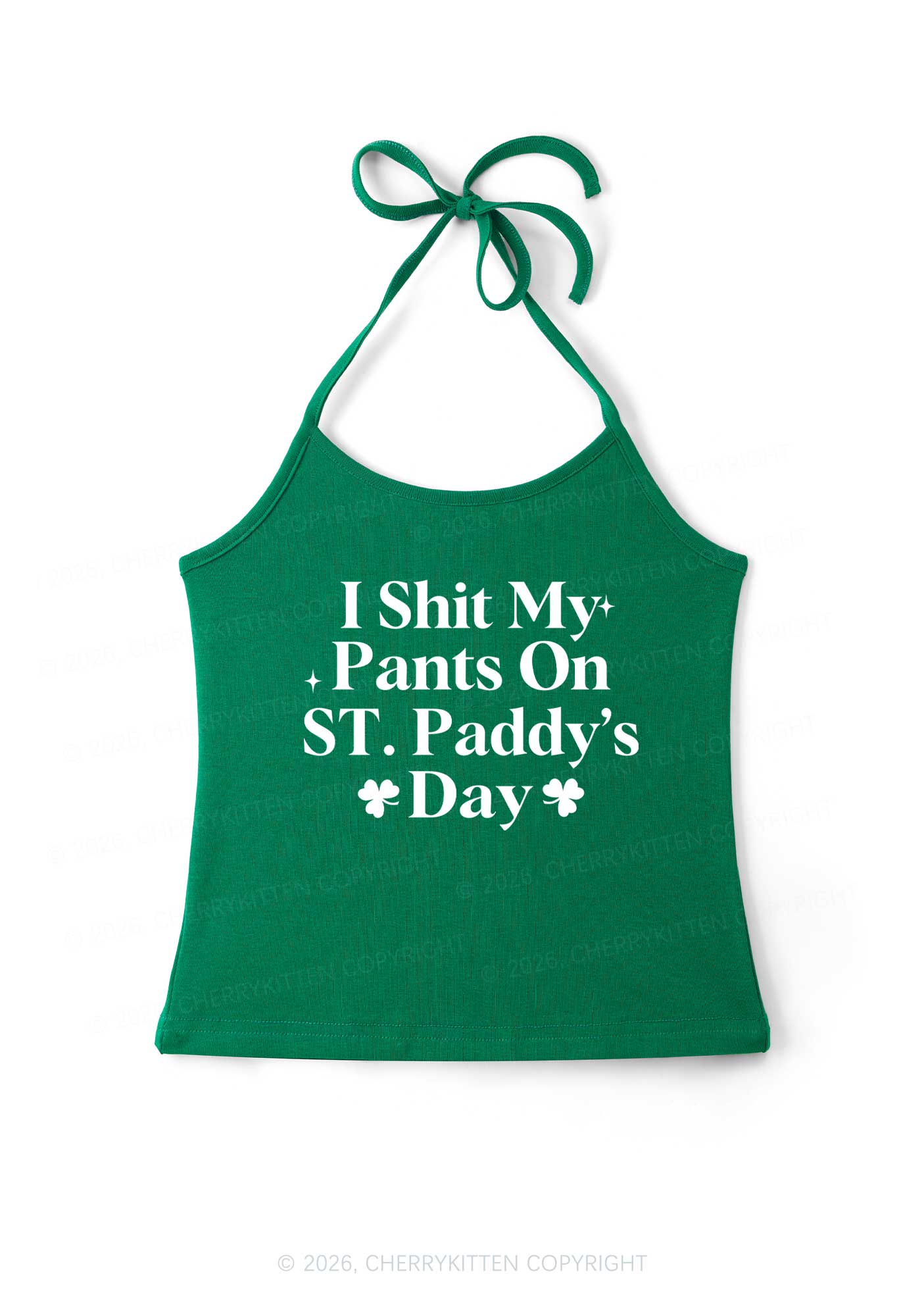 I Shxt My Pants St Patricks Y2K Halter Neck Cami Cherrykitten