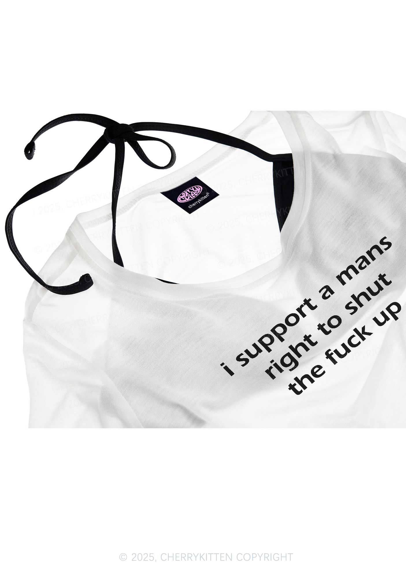 I Support A Mans Right Y2K Sheer Crop Tee Cherrykitten - Image 4