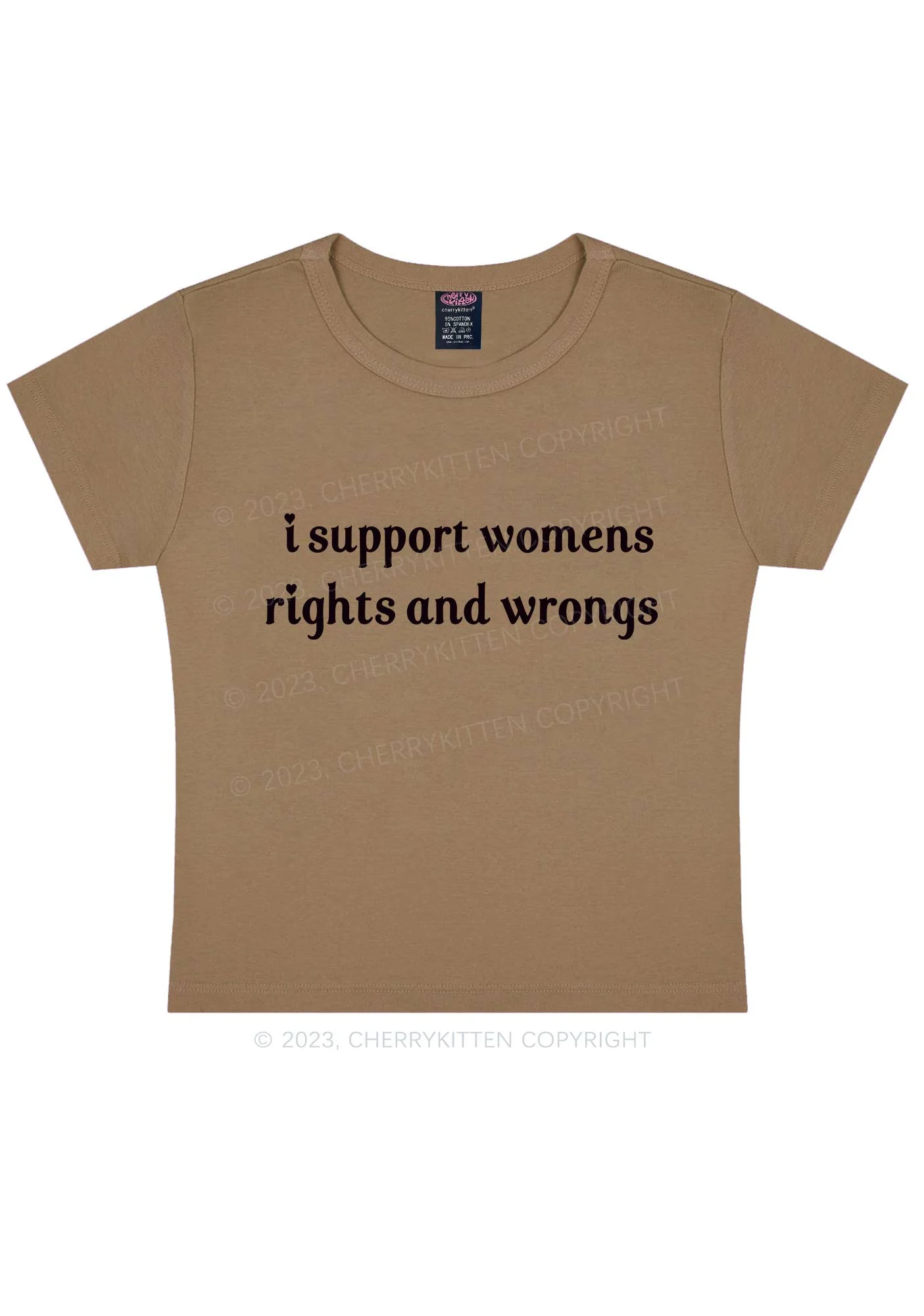 I Support Women Y2k Baby Tee - Image 6