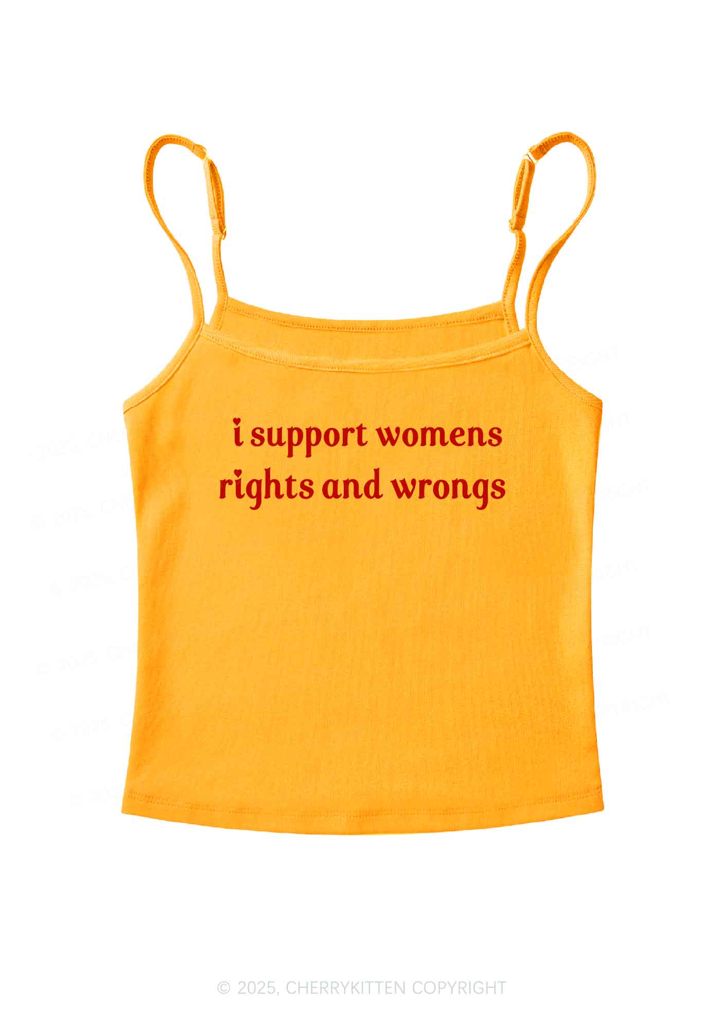 I Support Women Y2K Spaghetti Strap Cami Cherrykitten - Image 7
