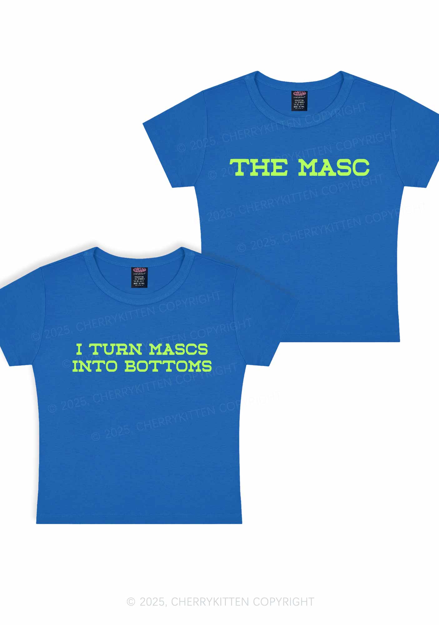 I Turn Mascs Into Bottoms Pride Y2K Valentine's Day Baby Tee Cherrykitten - Image 10
