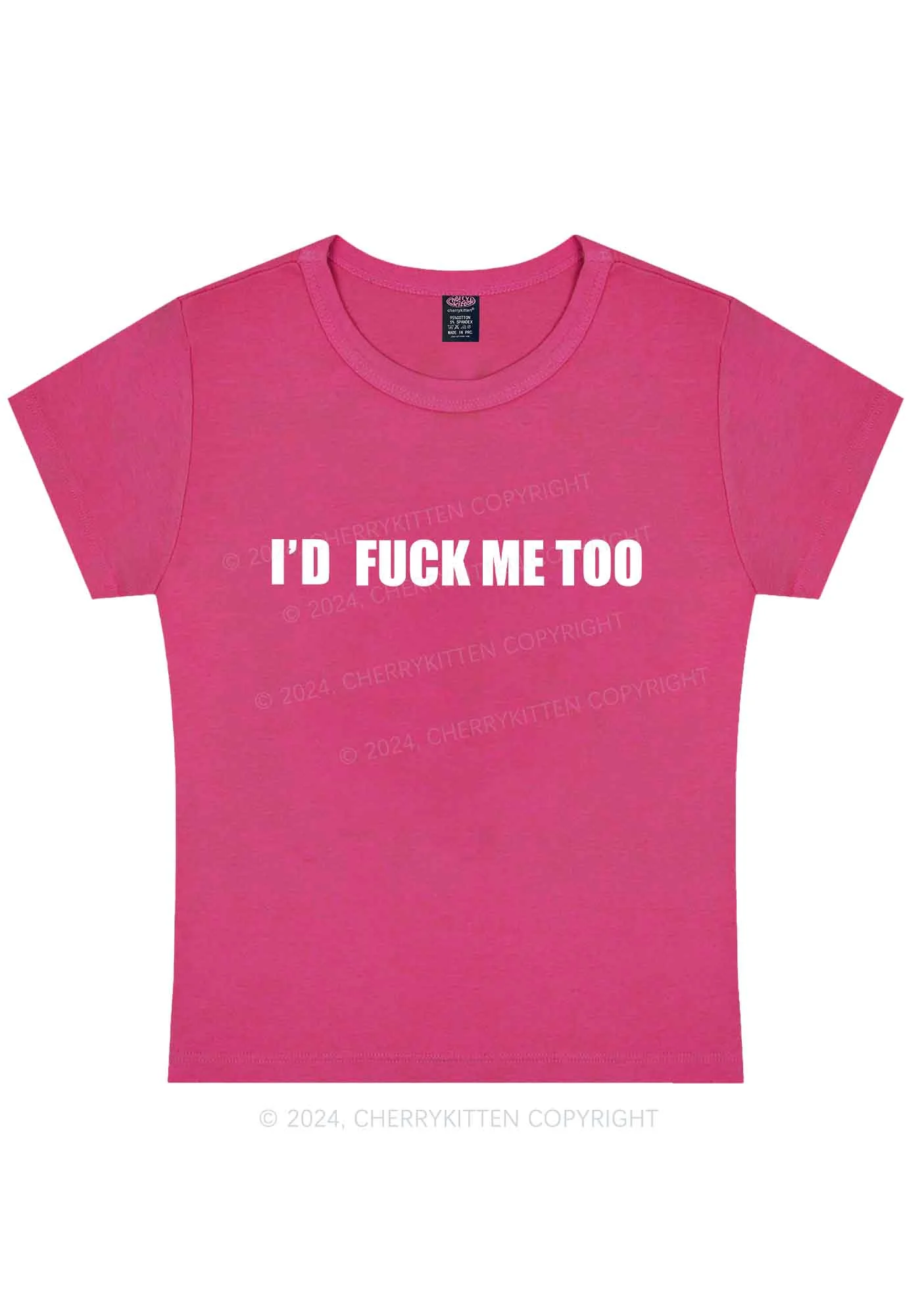 I'd Fxxk Me Too Y2K Baby Tee Cherrykitten - Image 7