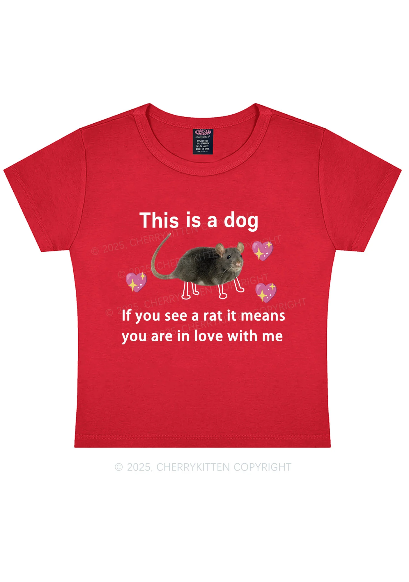 If You See Rat Y2K Baby Tee Cherrykitten - Image 6