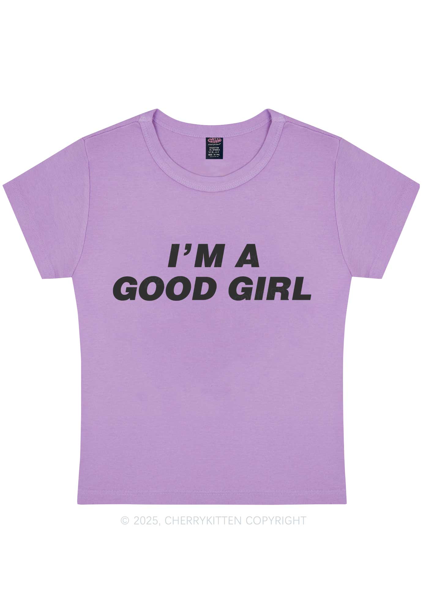 Im A Good Girl Y2K Baby Tee Cherrykitten - Image 6