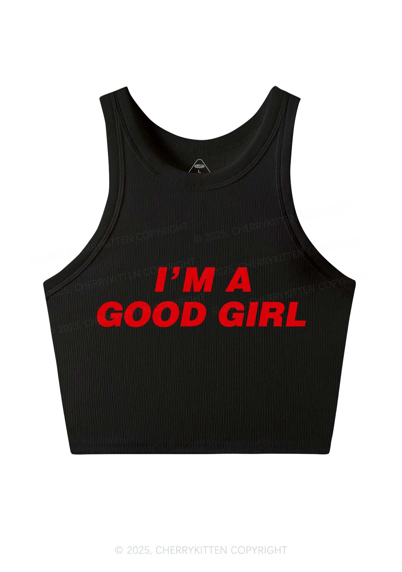 Im A Good Girl Y2K Crop Tank Top Cherrykitten