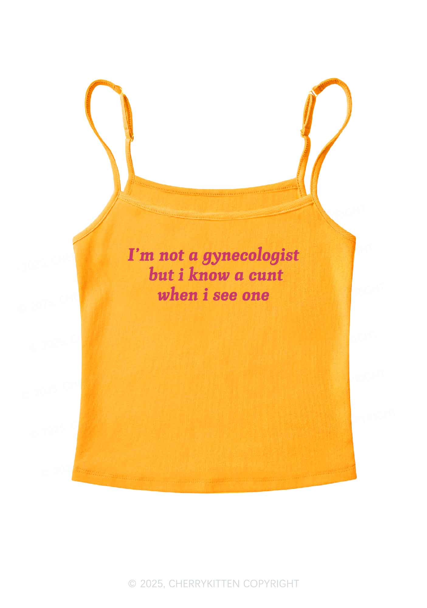 Im Not Gynecologist Y2K Spaghetti Strap Cami Cherrykitten - Image 5