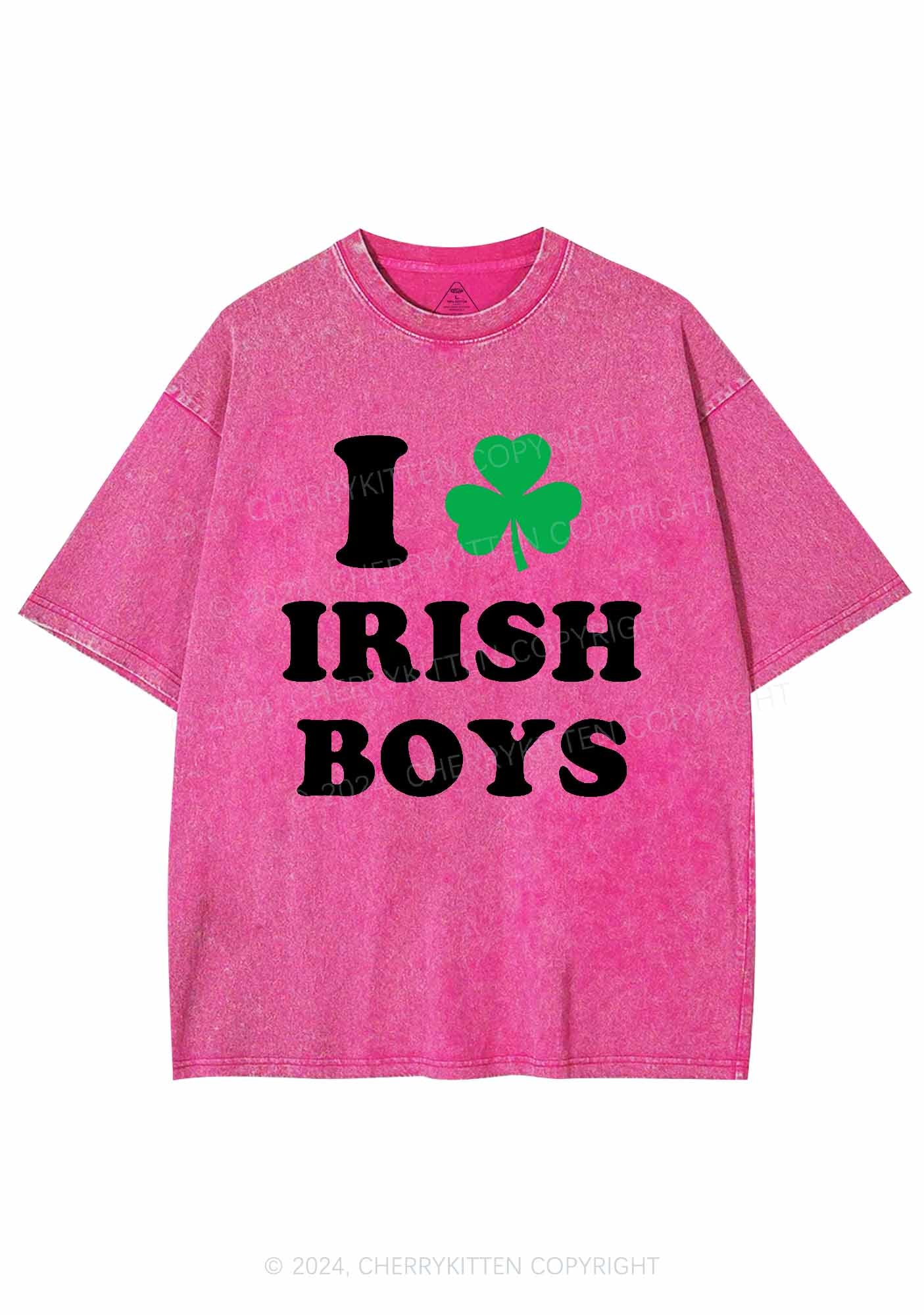 Irish Boys St Patricks Y2K Washed Tee Cherrykitten - Image 6