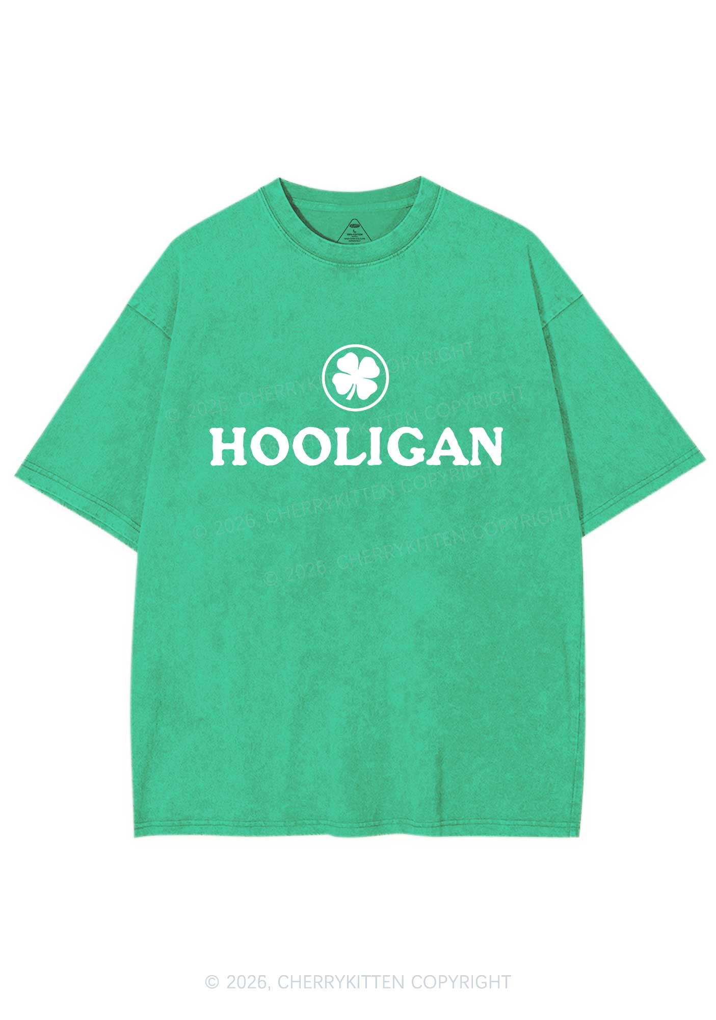 Irish Hooligan St Patricks Y2K Washed Tee Cherrykitten