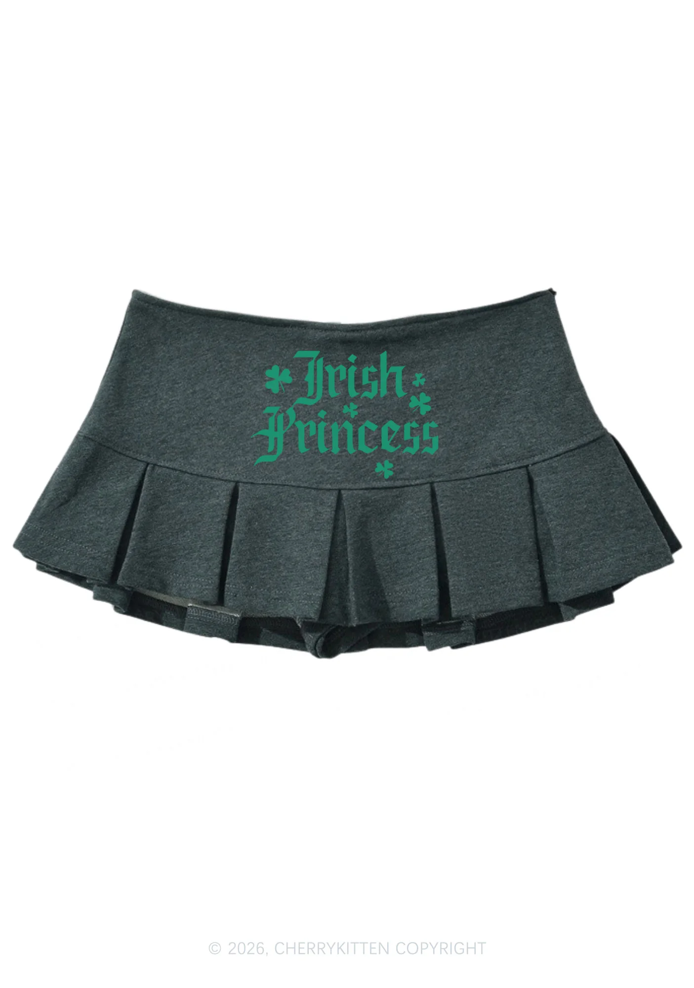 Irish Princess St Patricks Y2K Mini Pleated Skirts Cherrykitten - Image 5