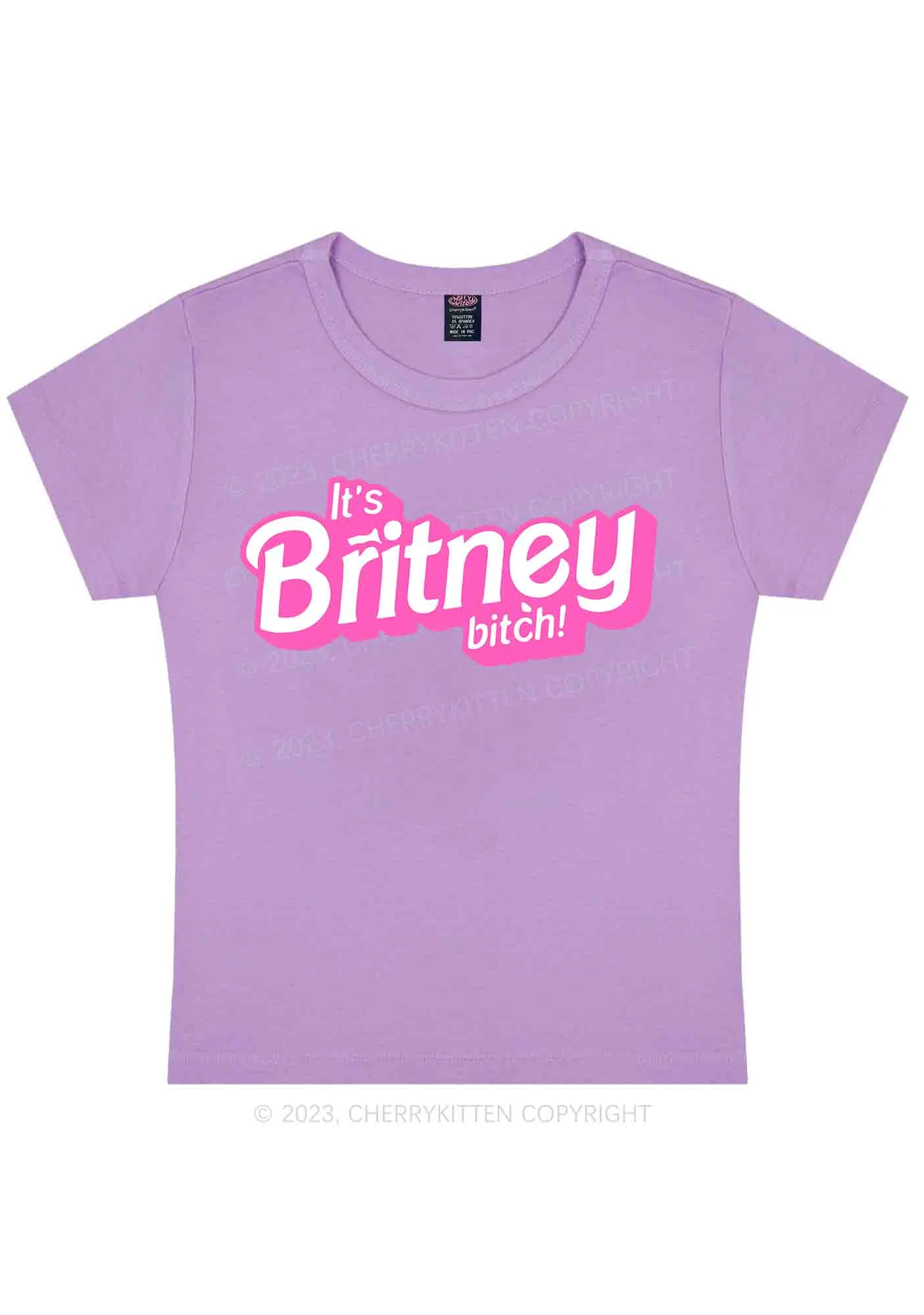It's Britney Bixch Y2K Baby Tee Cherrykitten - Image 4