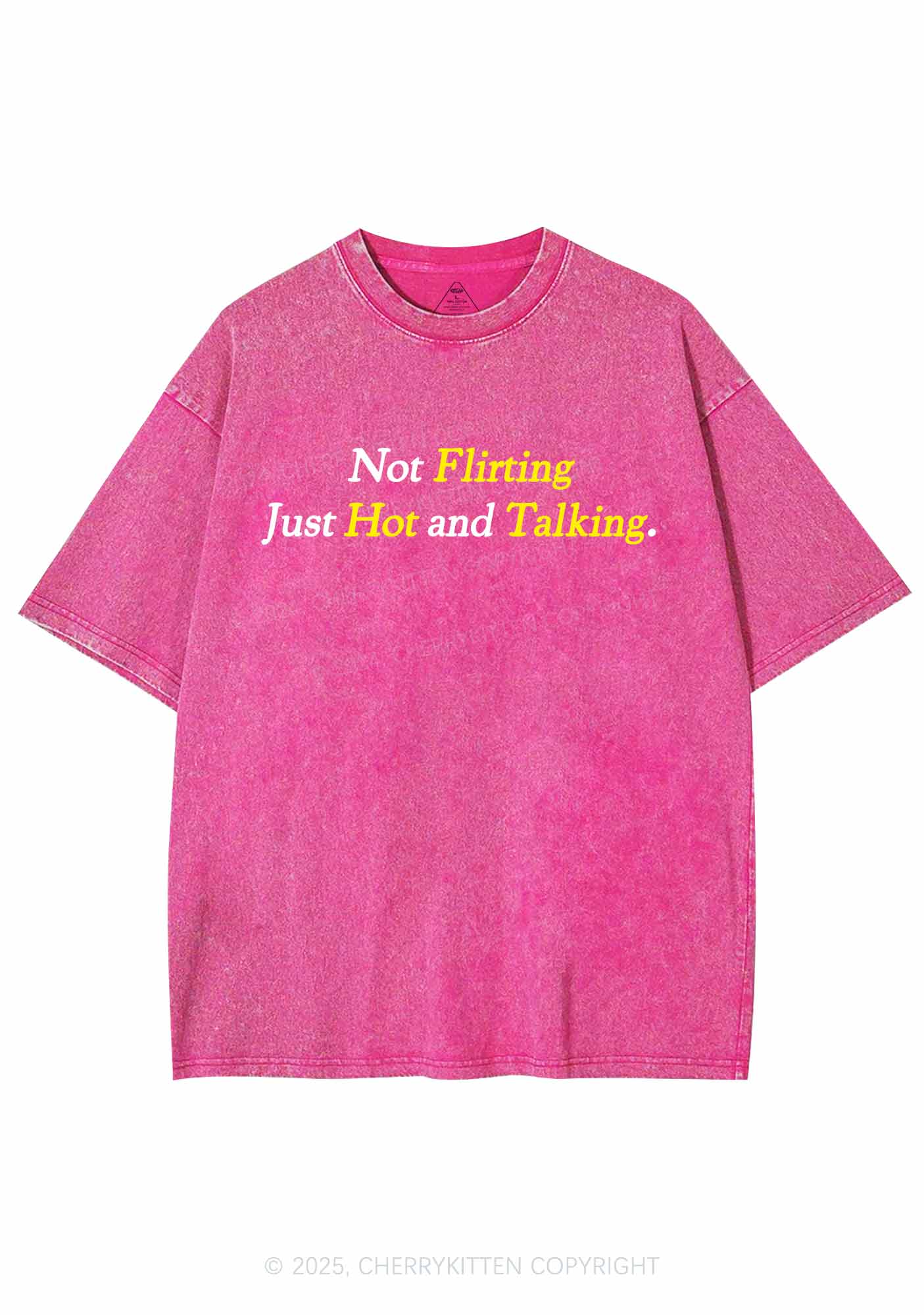 Just Hot And Talking Y2K Washed Tee Cherrykitten - Image 4