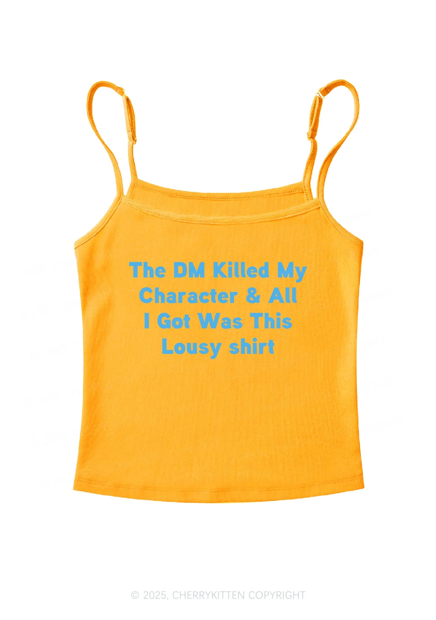 Killed Character I Got Lousy Y2K Spaghetti Strap Cami Cherrykitten - Image 7