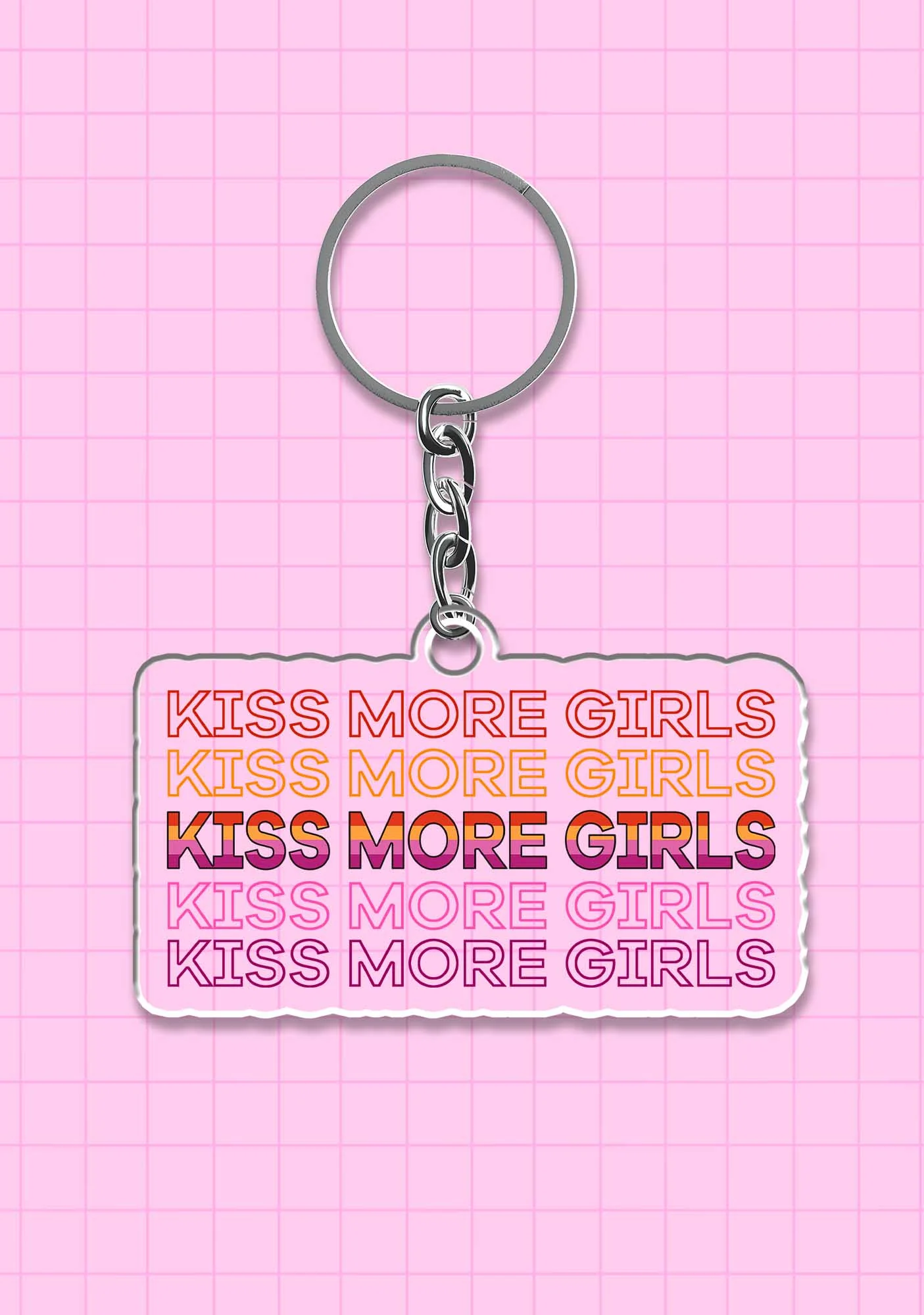 Kiss More Girls 1Pc Y2K Keychain Cherrykitten