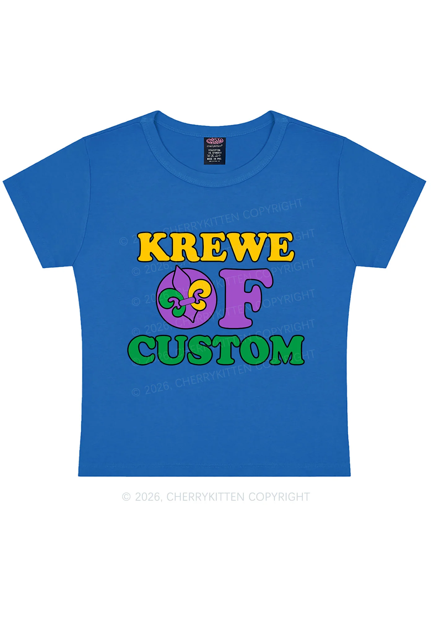 Krewe Of Custom Y2K Baby Tee Cherrykitten - Image 8