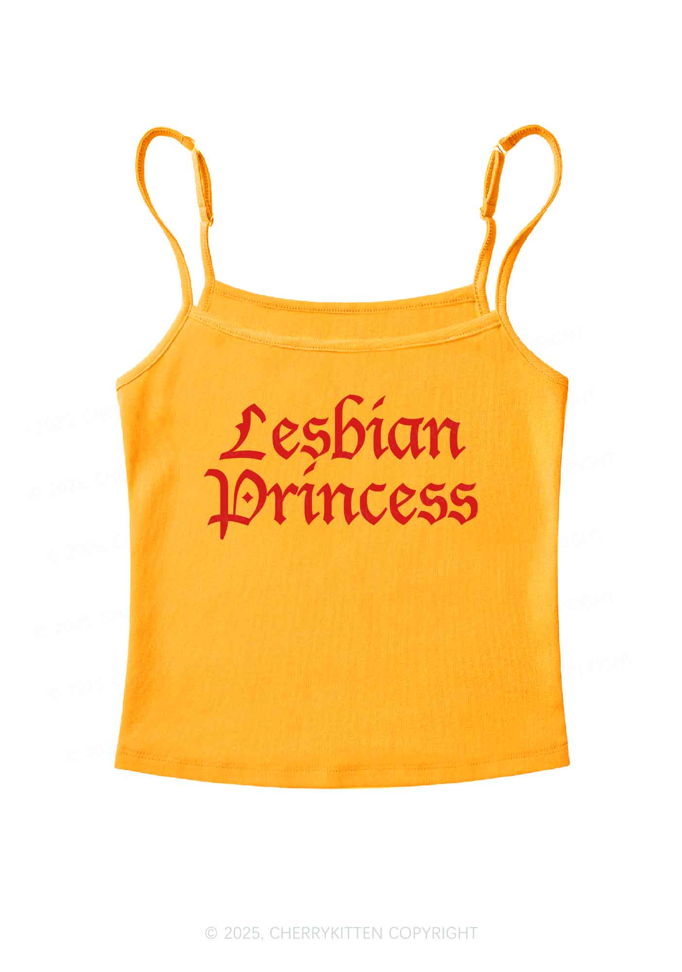 Lesbian Princess Pride Y2K Spaghetti Strap Cami Cherrykitten - Image 6
