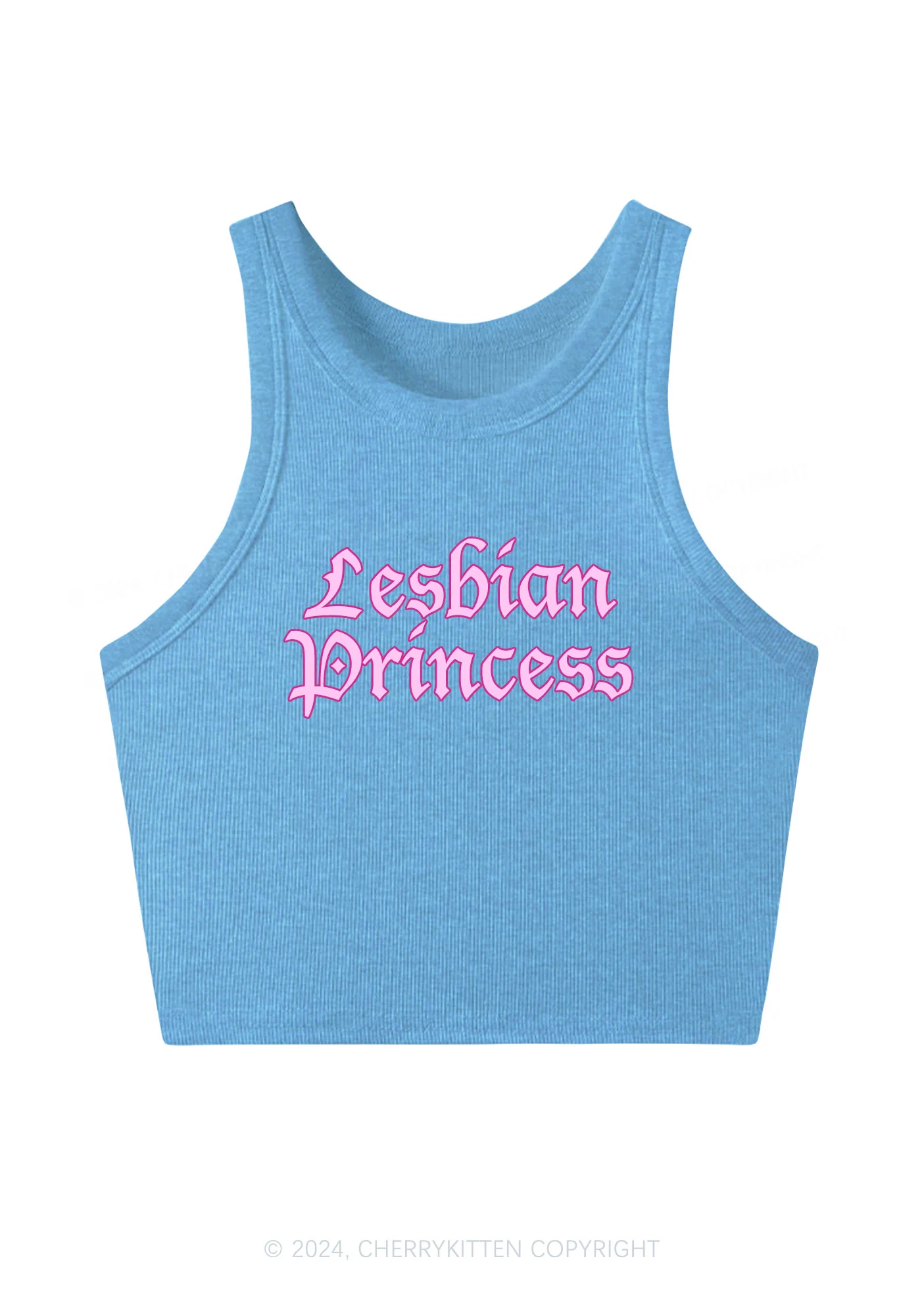 Lesbian Princess Y2K Crop Tank Top Cherrykitten - Image 4