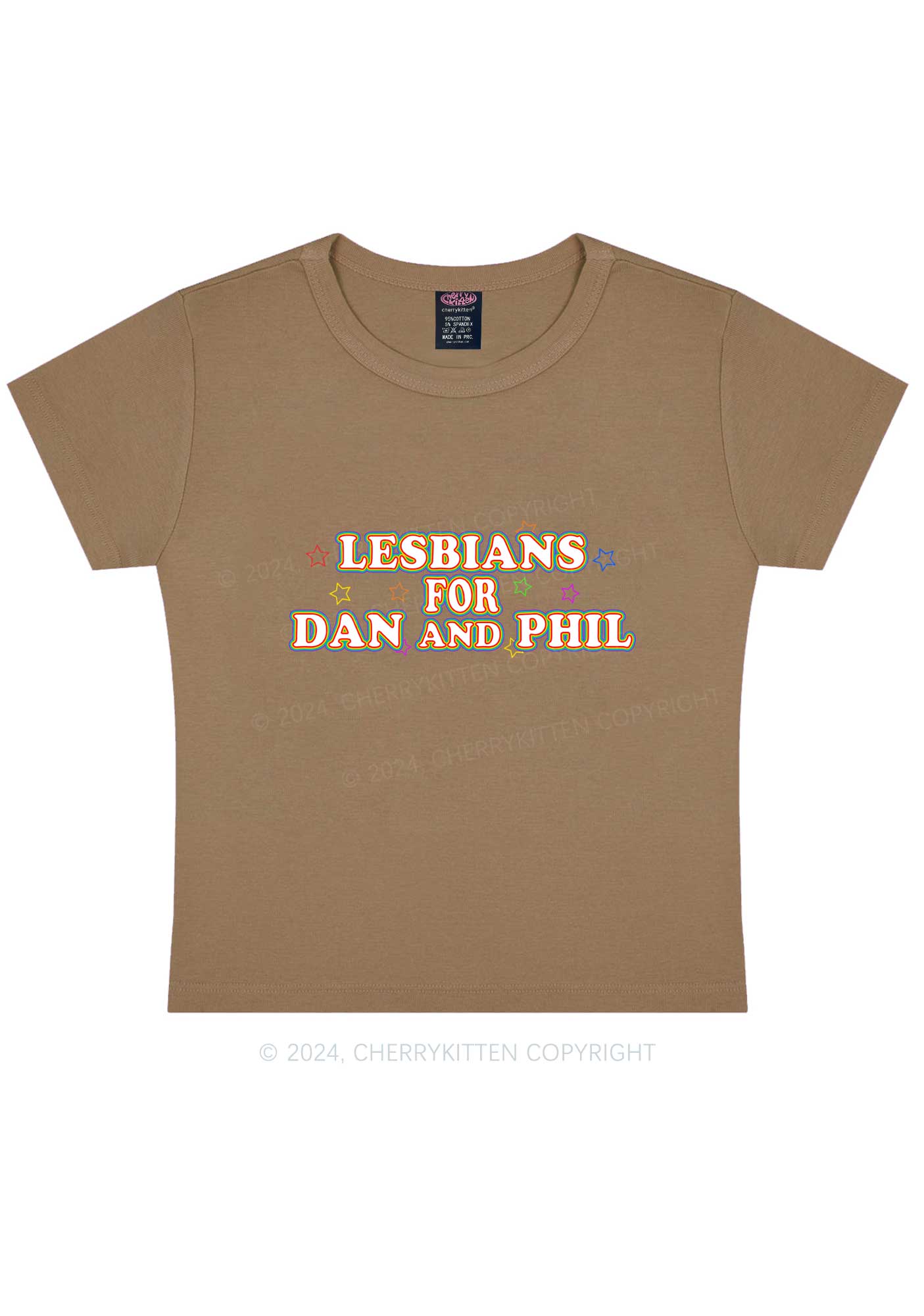 Lesbians For Dan Y2K Baby Tee Cherrykitten - Image 11