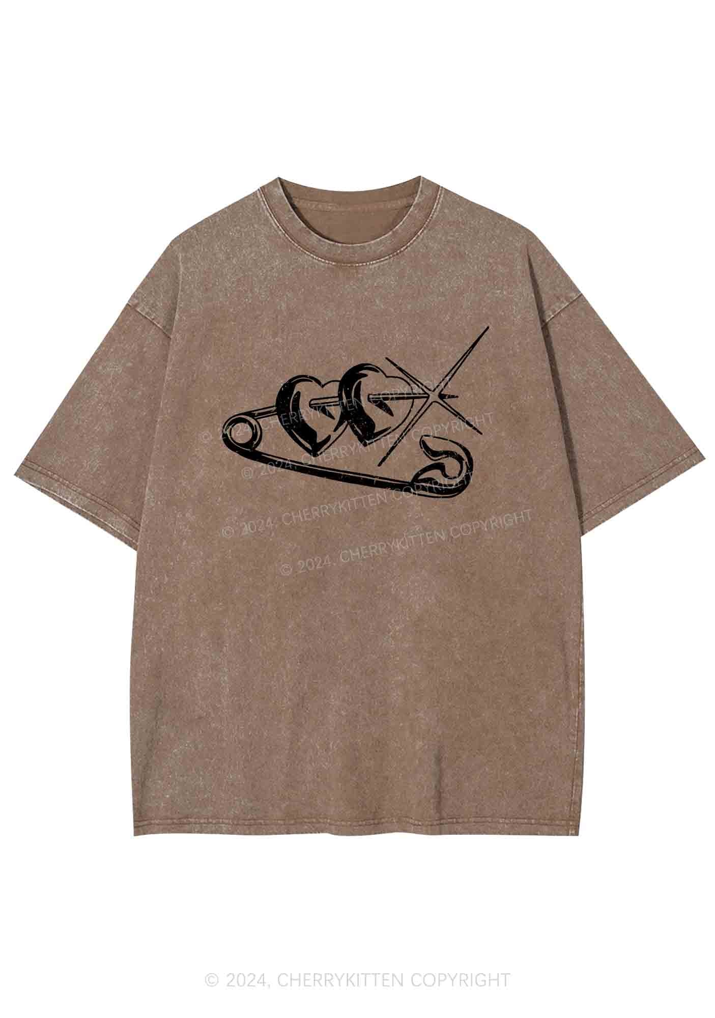 Love Pin Y2K Washed Tee Cherrykitten - Image 5