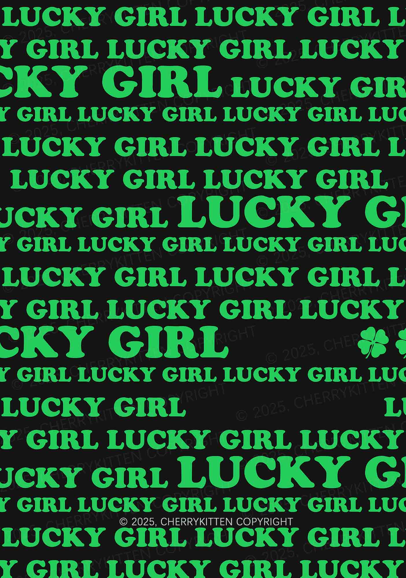 Lucky Girl Y2K Print Mini Layered Skirt Cherrykitten - Image 2