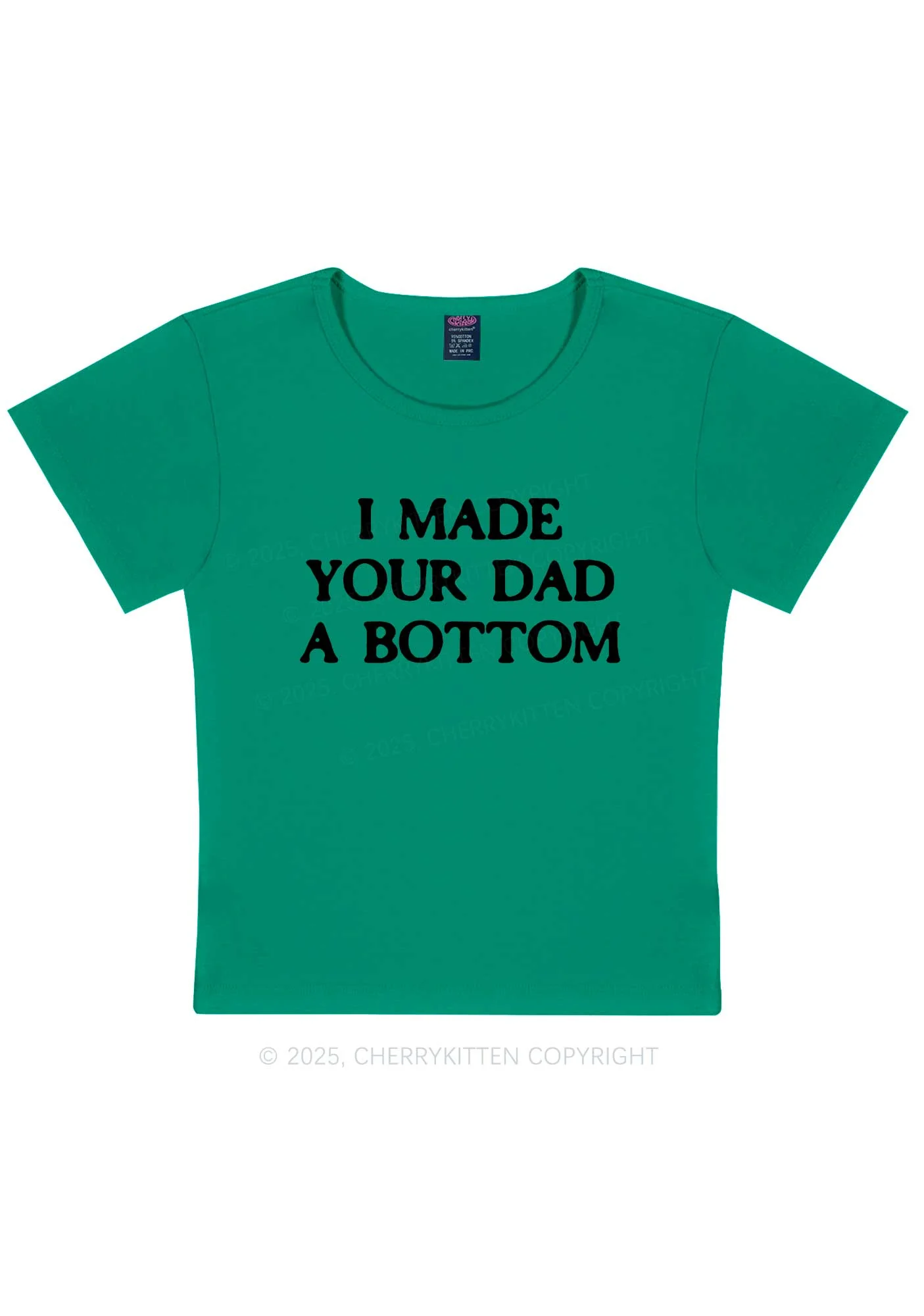 Made Your Dad Bottom Pride Y2K Baby Tee Cherrykitten - Image 13