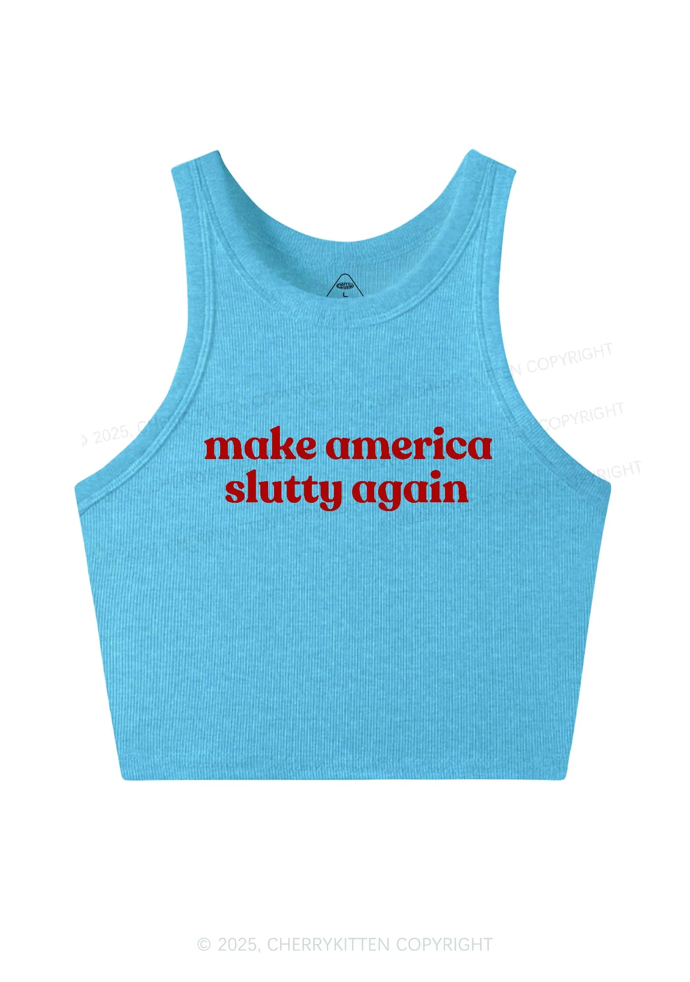 Make America Slxtty Again Y2K Crop Tank Top Cherrykitten - Image 5