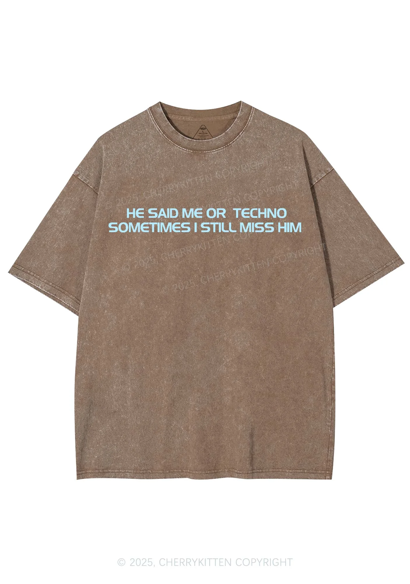 Me Or Techno Y2K Shirts Washed Tee Cherrykitten - Image 7