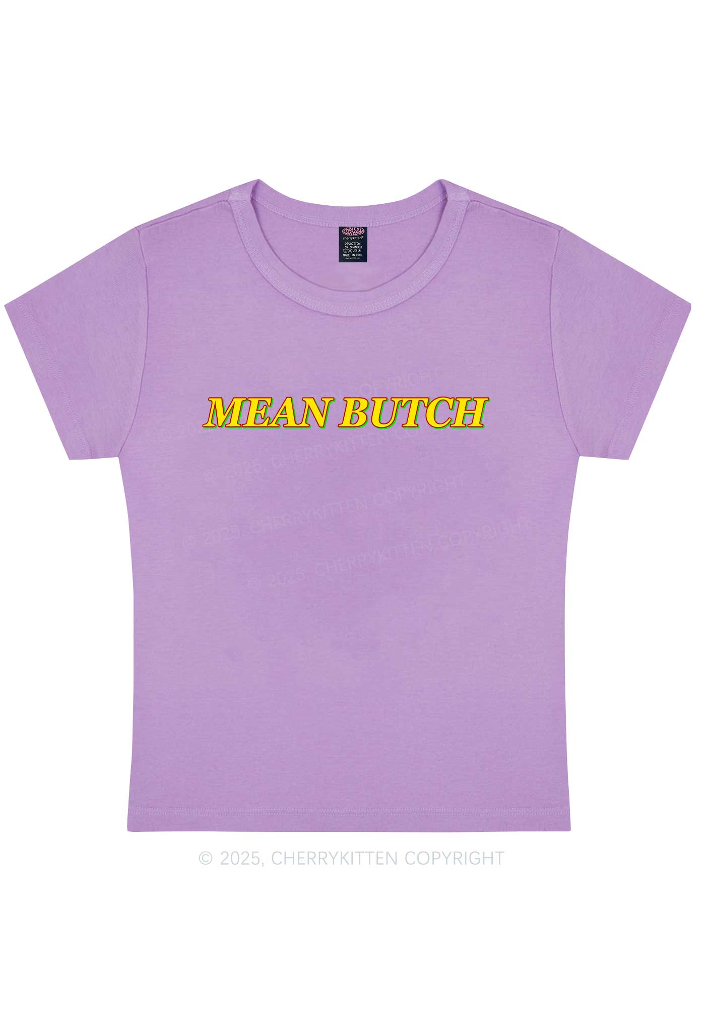 Mean Butch Pride Y2K Baby Tee Cherrykitten - Image 8